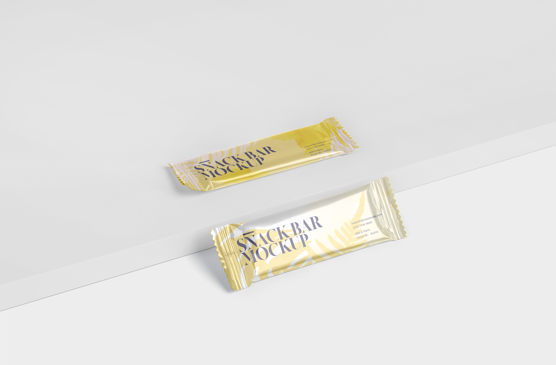 Snack Bar Wrapper Mock-Up on Edge