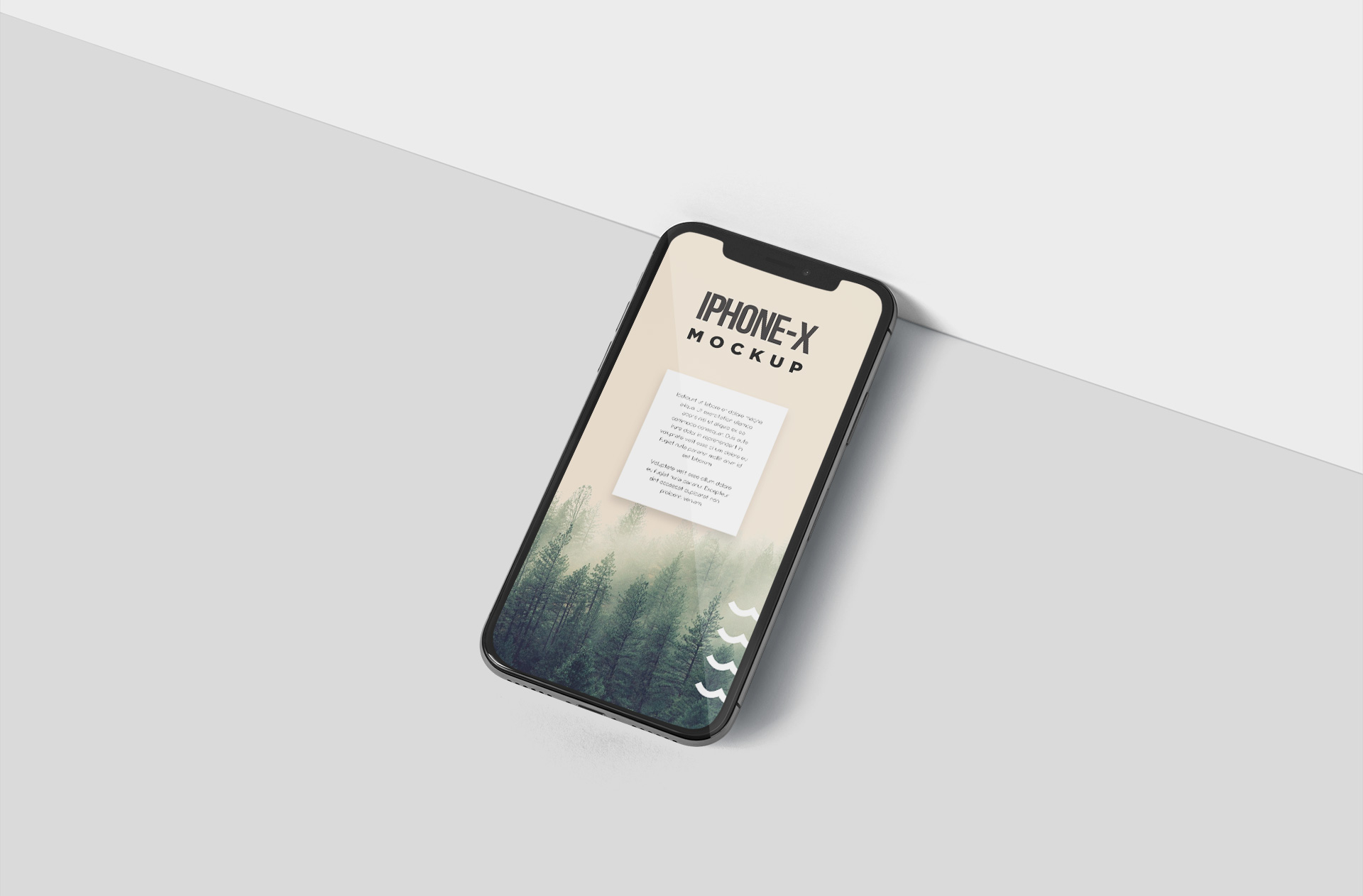 iPhone X Mockup with Soft Light and Shadows