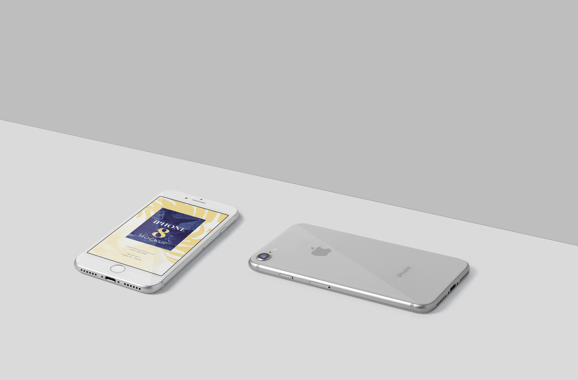 Minimalist iPhone 8 Mockup with Soft Shadows