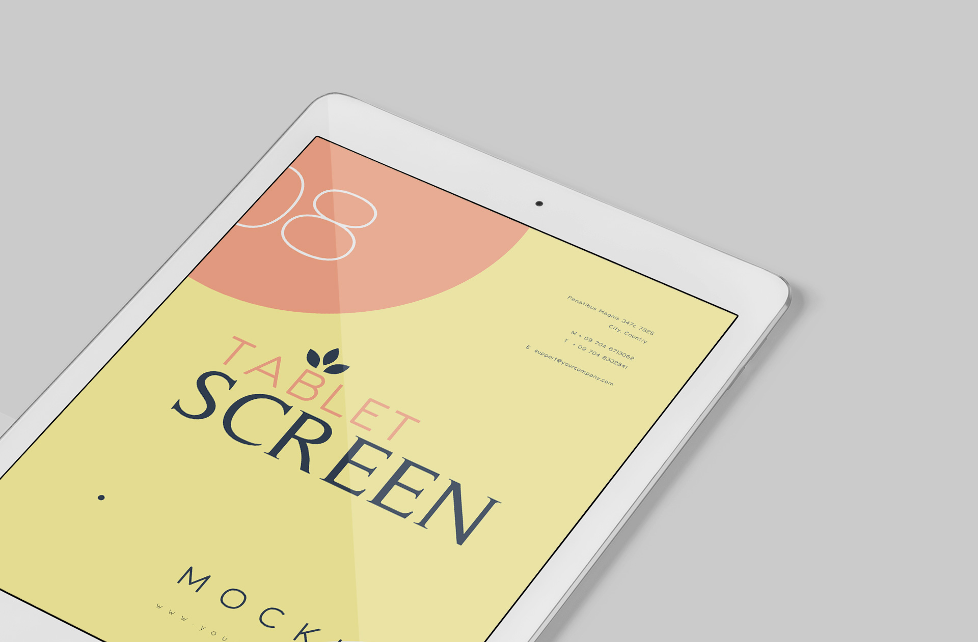 angled tablet mockup