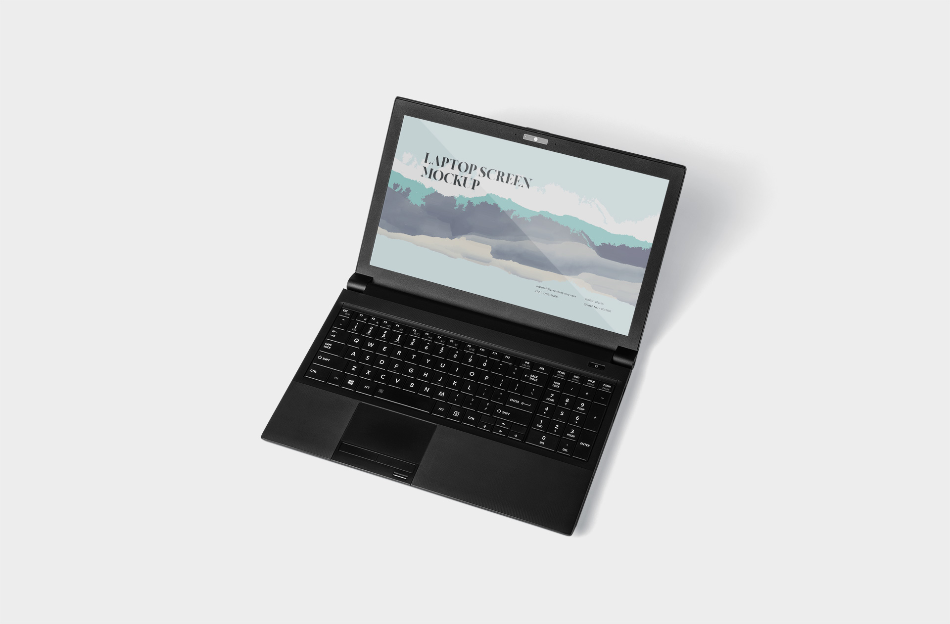 Laptop Screen Mockup – Top View Display