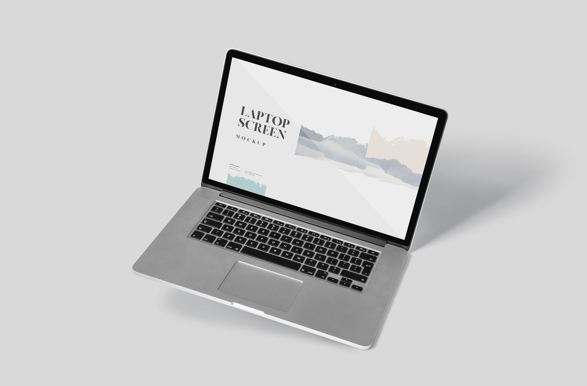 Realistic MacBook Screen Mockup – Side View