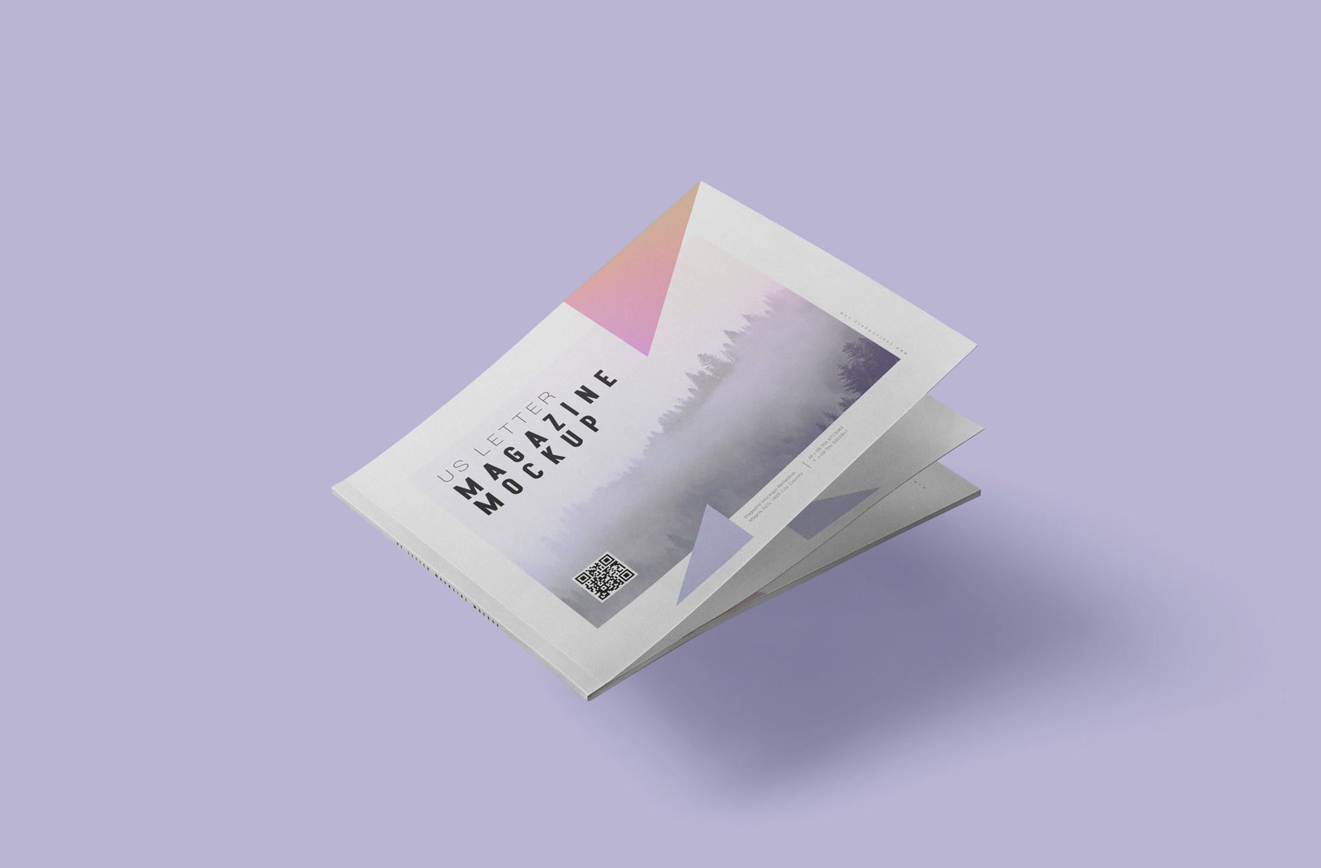 Floating Magazine Mockup – US Letter Size