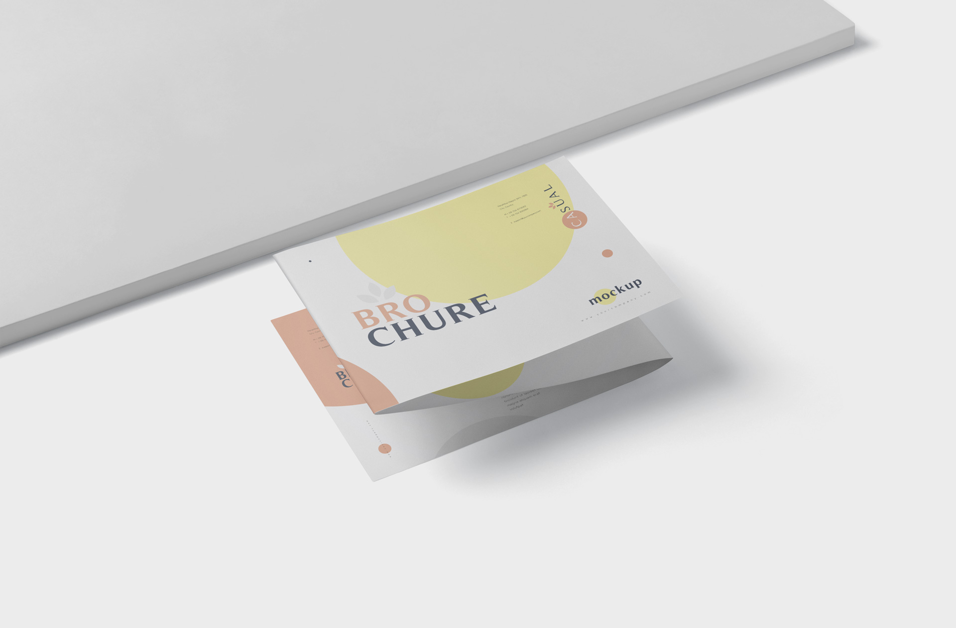 Minimalist Tri-Fold Brochure Mockup with Clean Layout