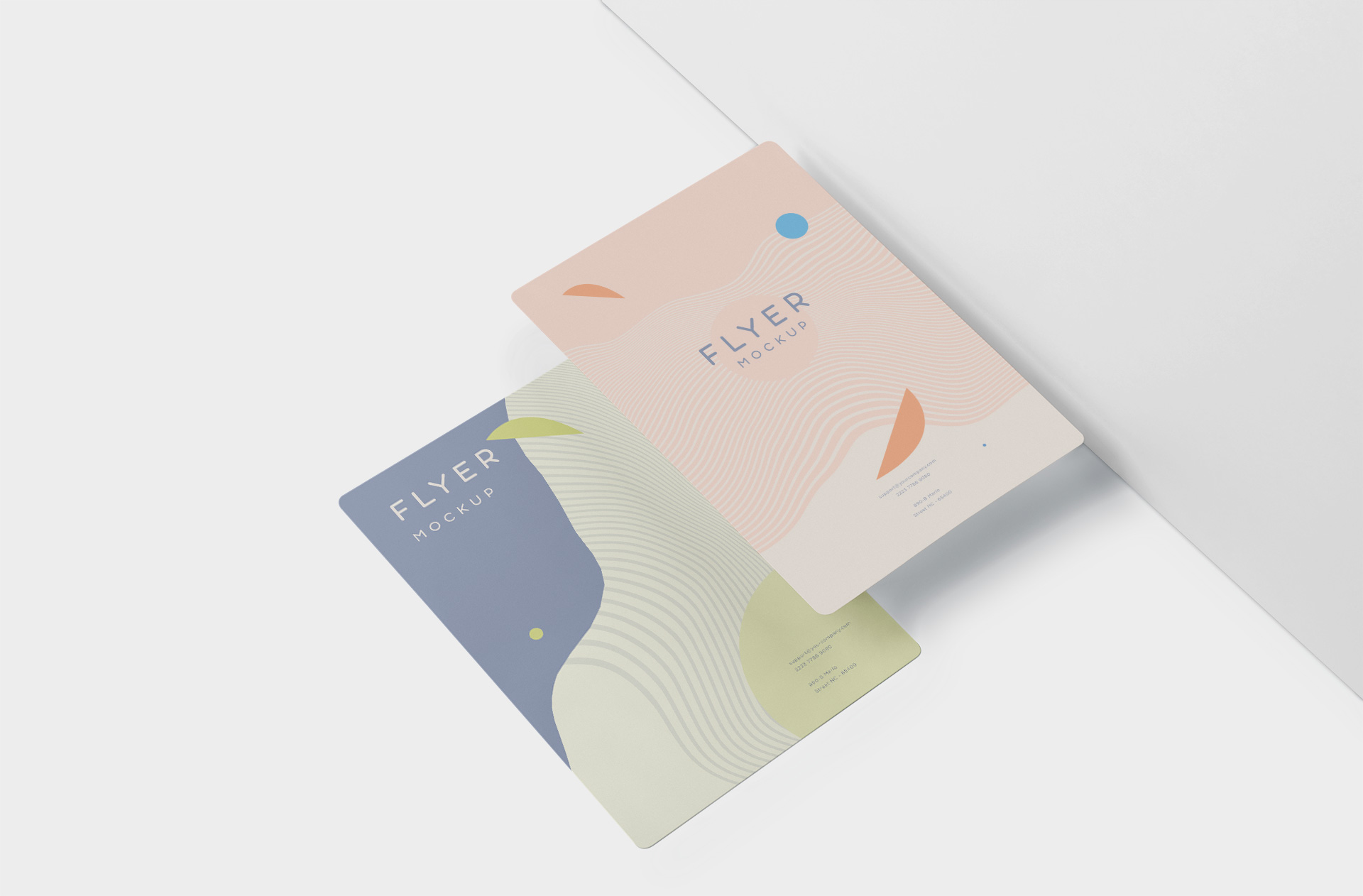 Flat A5 Flyer Mockup for Advertising