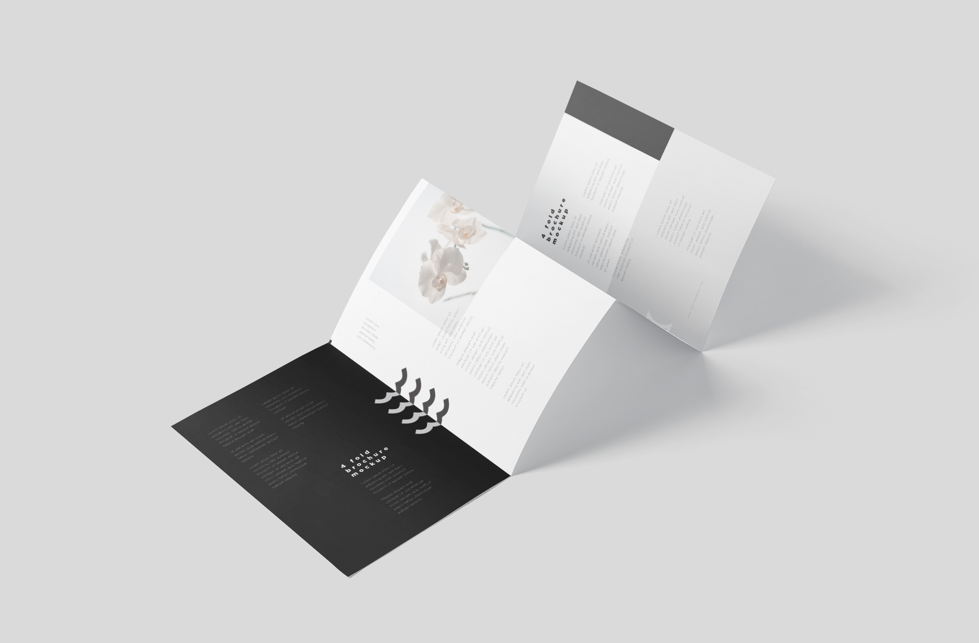 Minimalist 4-Fold Brochure Mockup