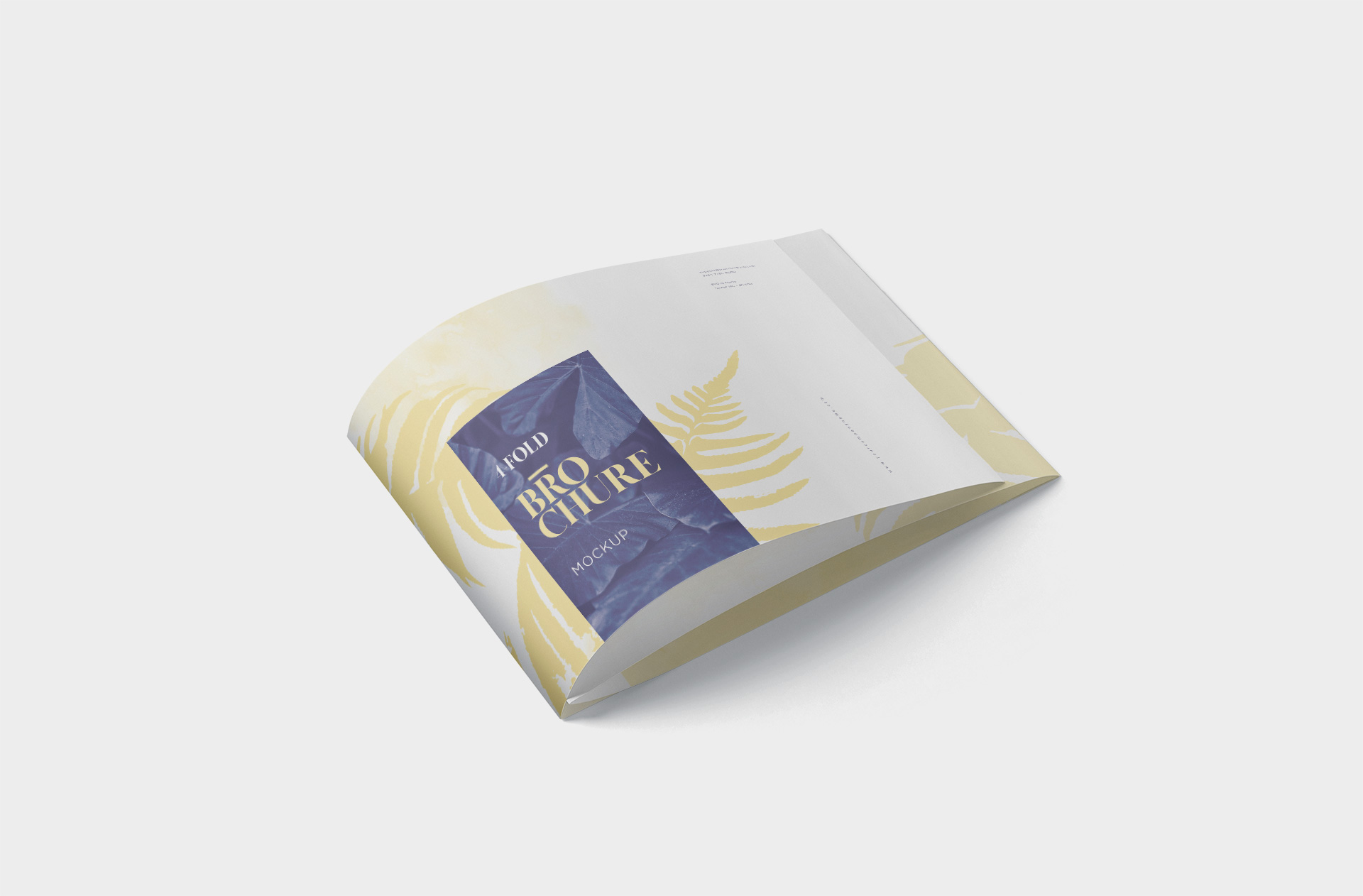 Realistic Square Fold Brochure Mockup for Print