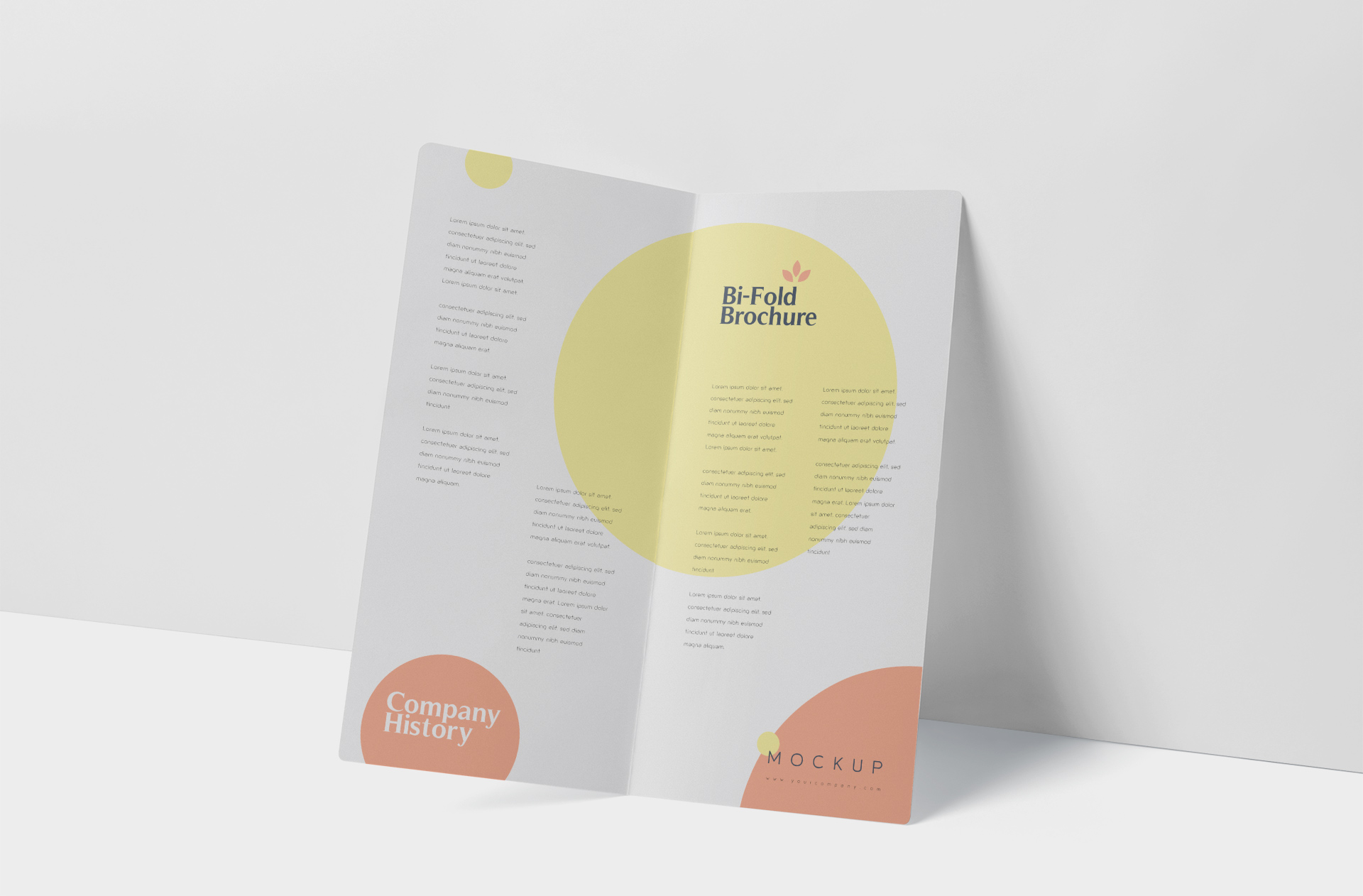 Open A4 Bi-Fold Brochure Mockup – High-Resolution