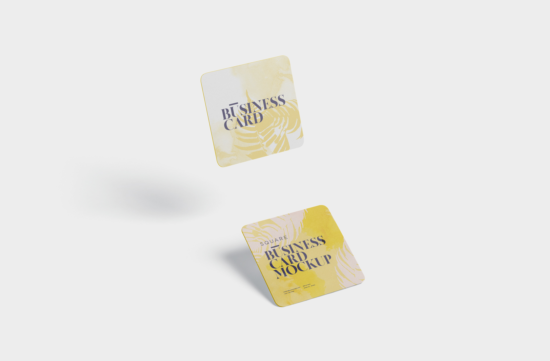 Creative Square Business Card Mockup – PSD Template