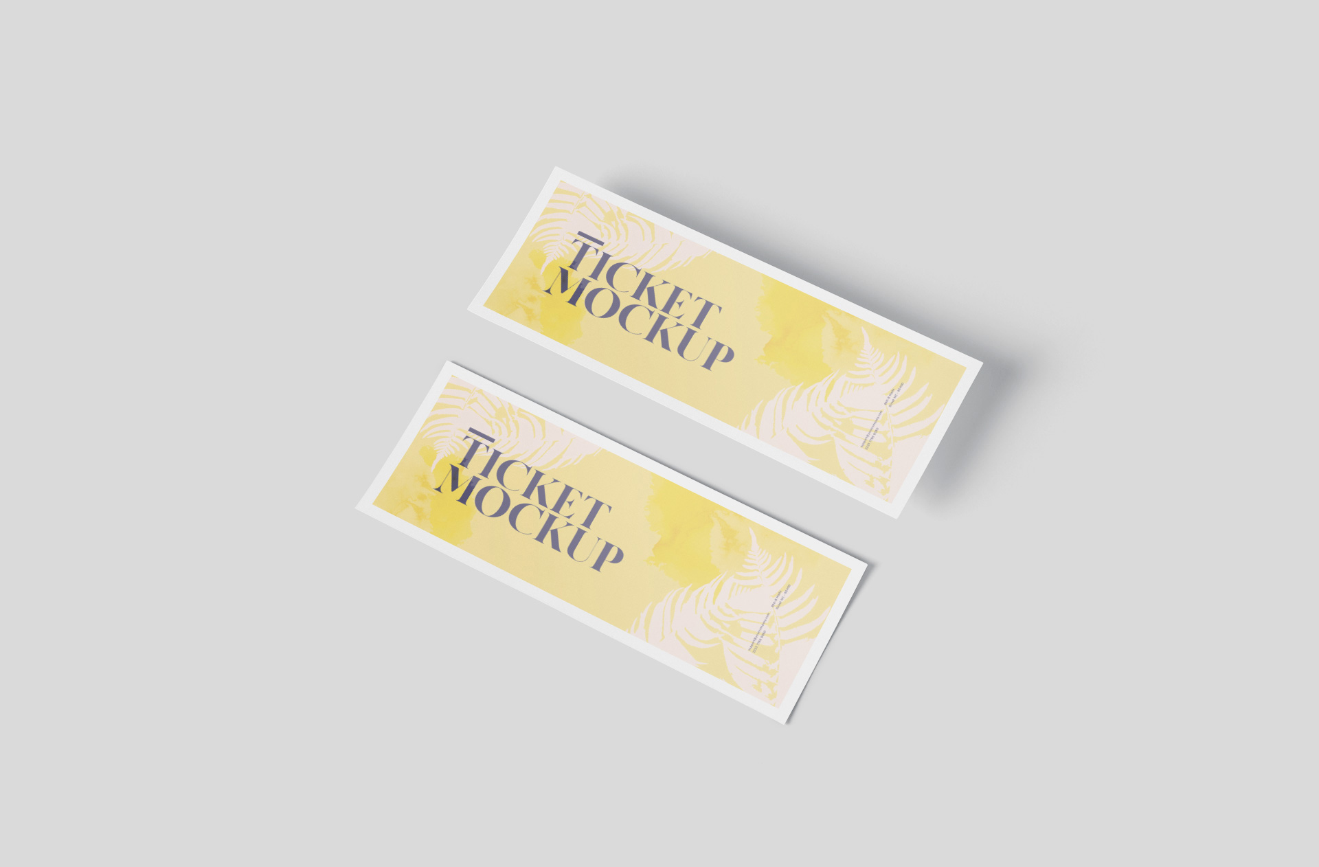 Realistic Event Ticket Mockup for Branding & Design
