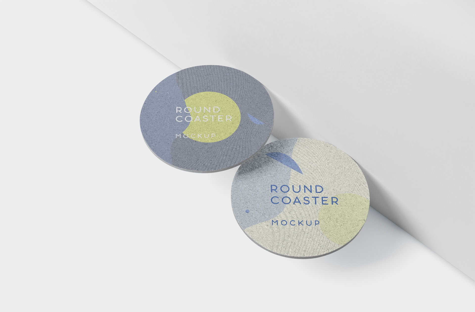 Photorealistic Round Coaster Mockup for Beverage Branding