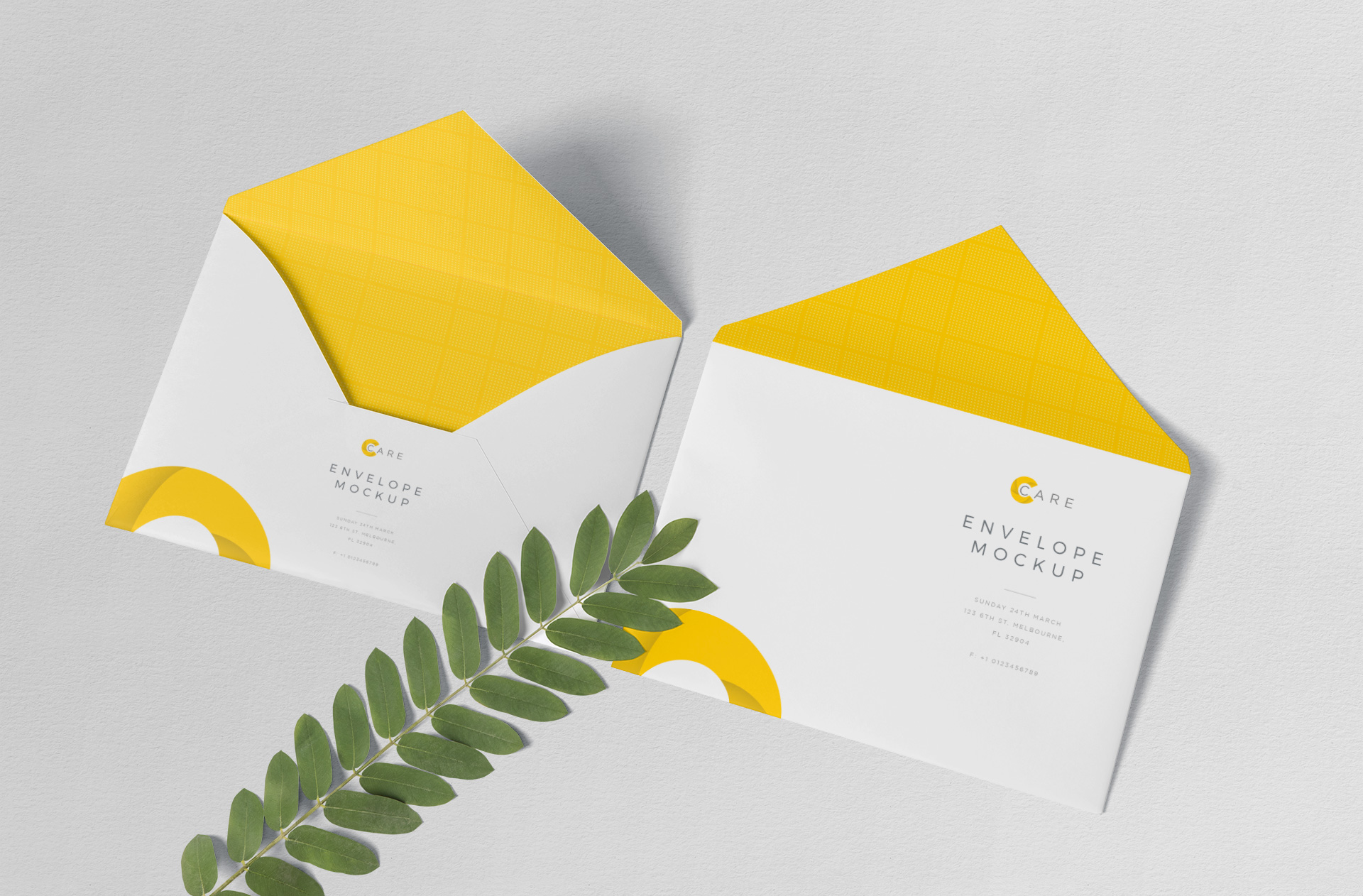 Elegant Envelope Mockup with Open & Closed View