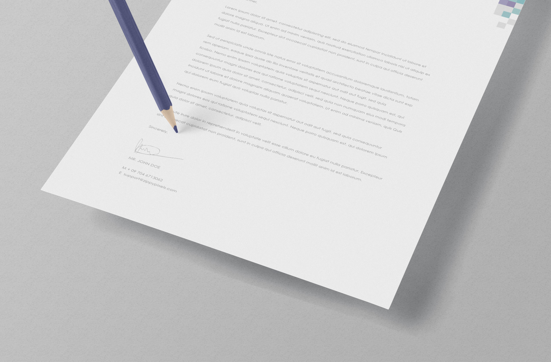 A4 letterhead mockup