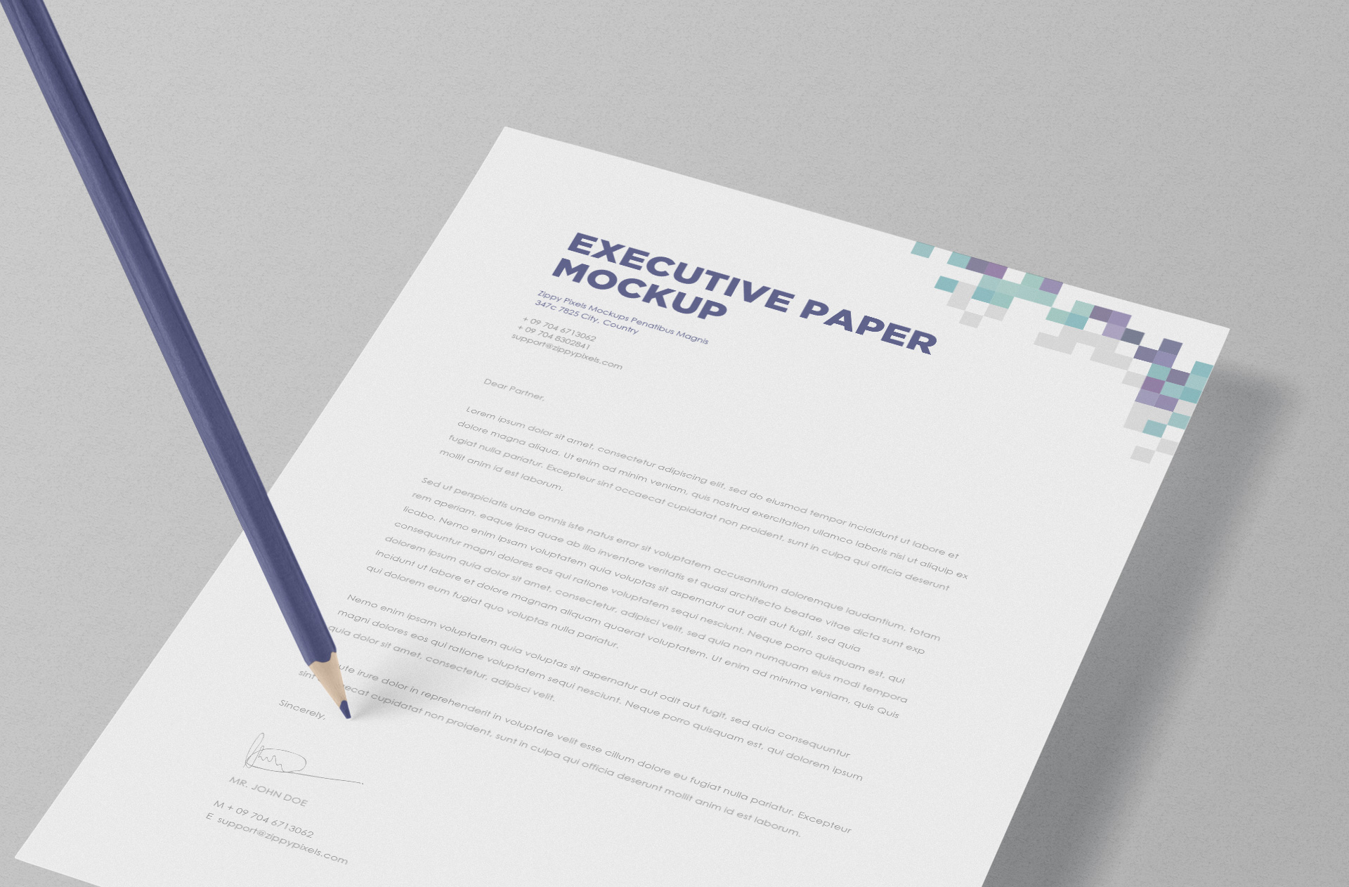 A4 letterhead mockup