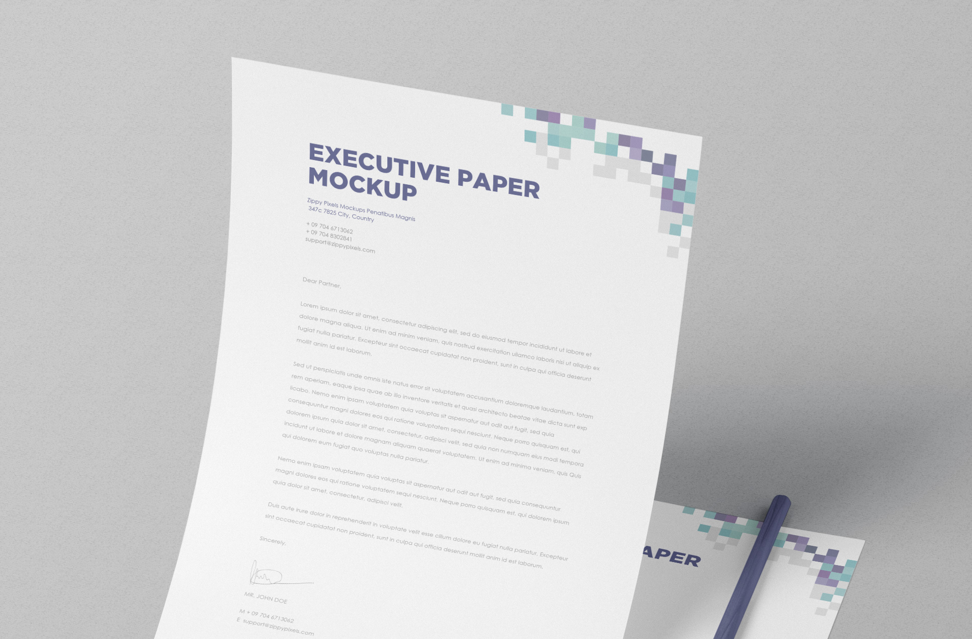 A4 paper mockup