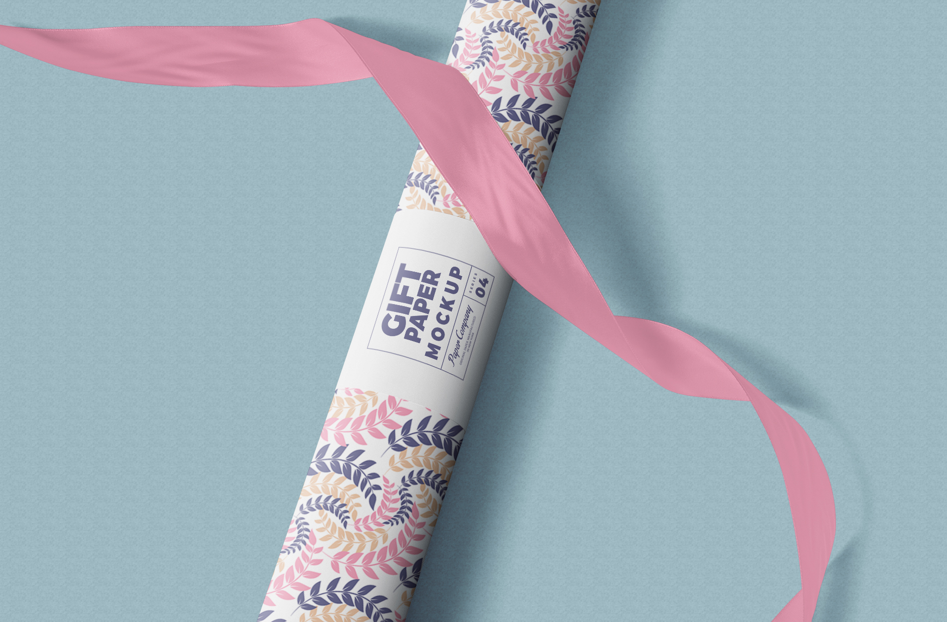 Premium Gift Wrapping Paper Roll Mockup