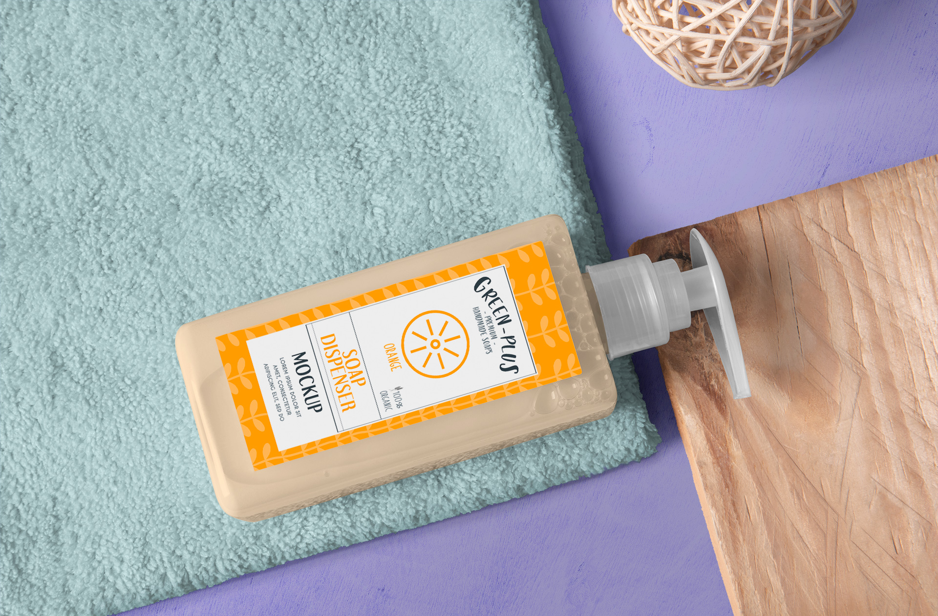Premium Liquid Soap Dispenser Bottle Mockup