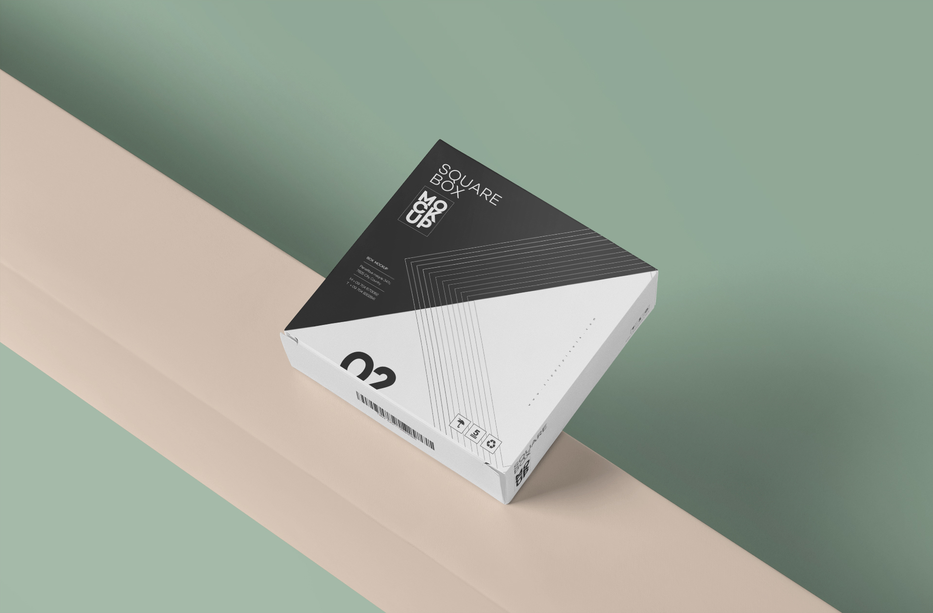 Minimalist Square Box Mockup for Packaging Design