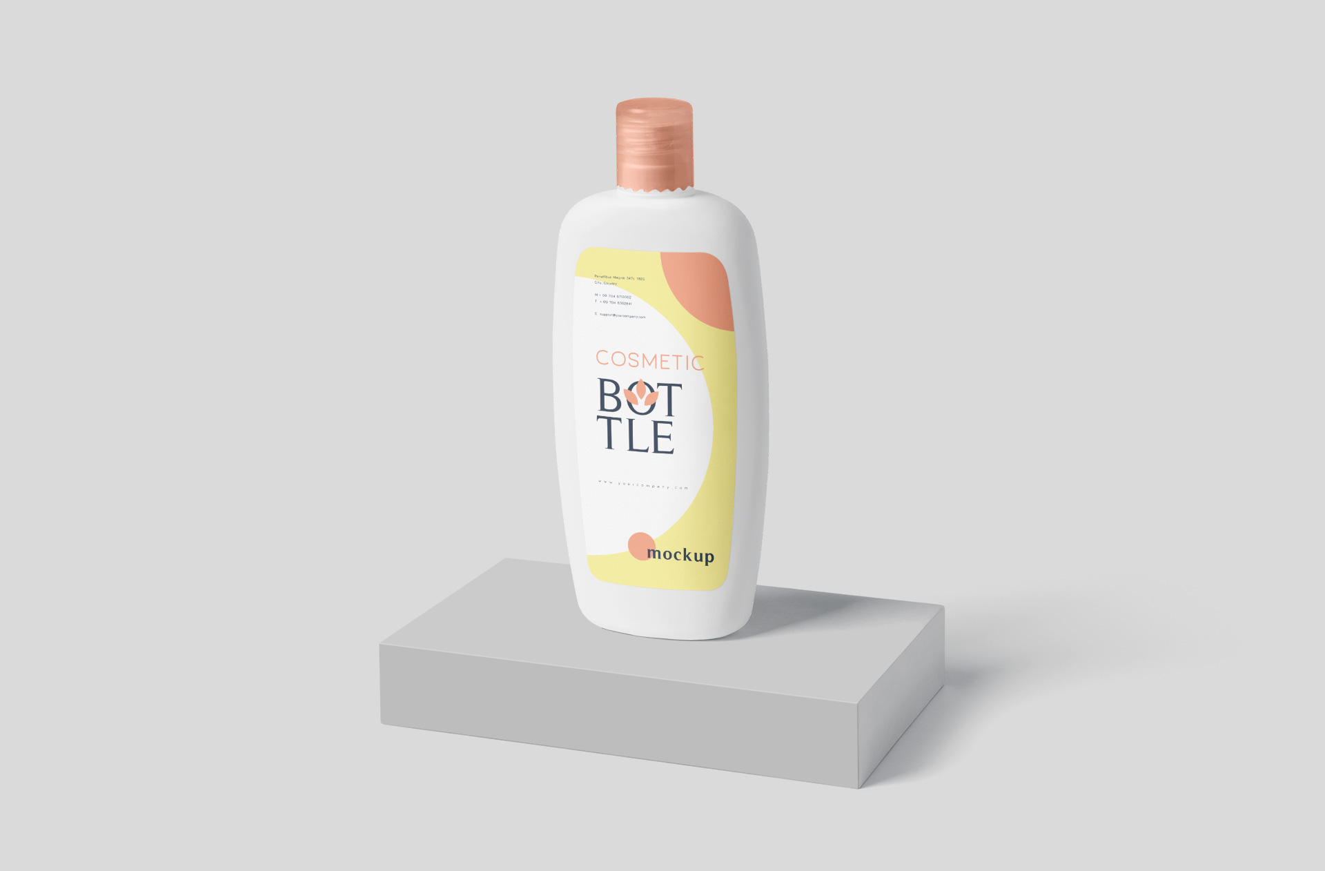 Realistic Cosmetic Bottle Mockup on Display