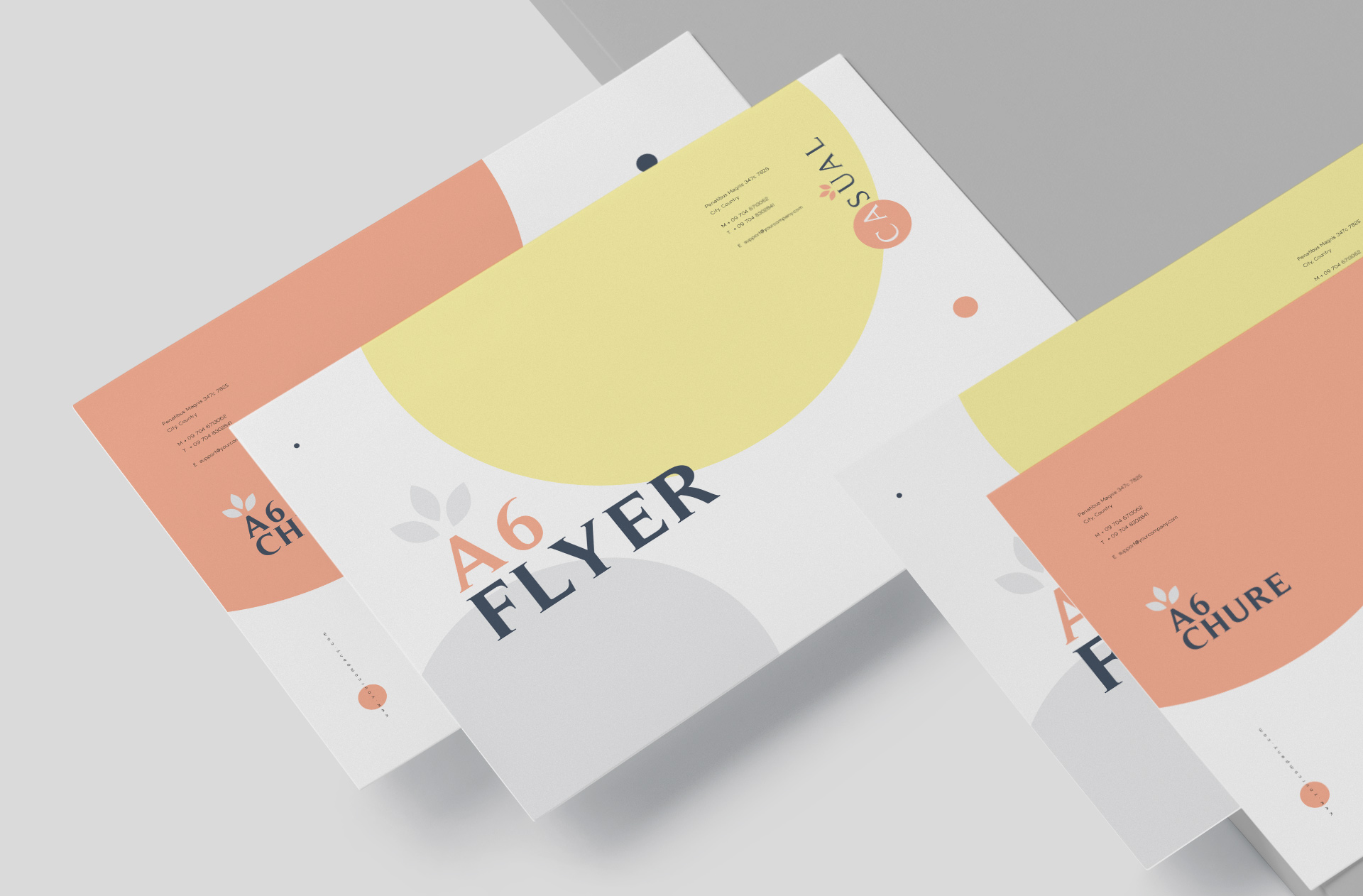 A6 flyer mock-up