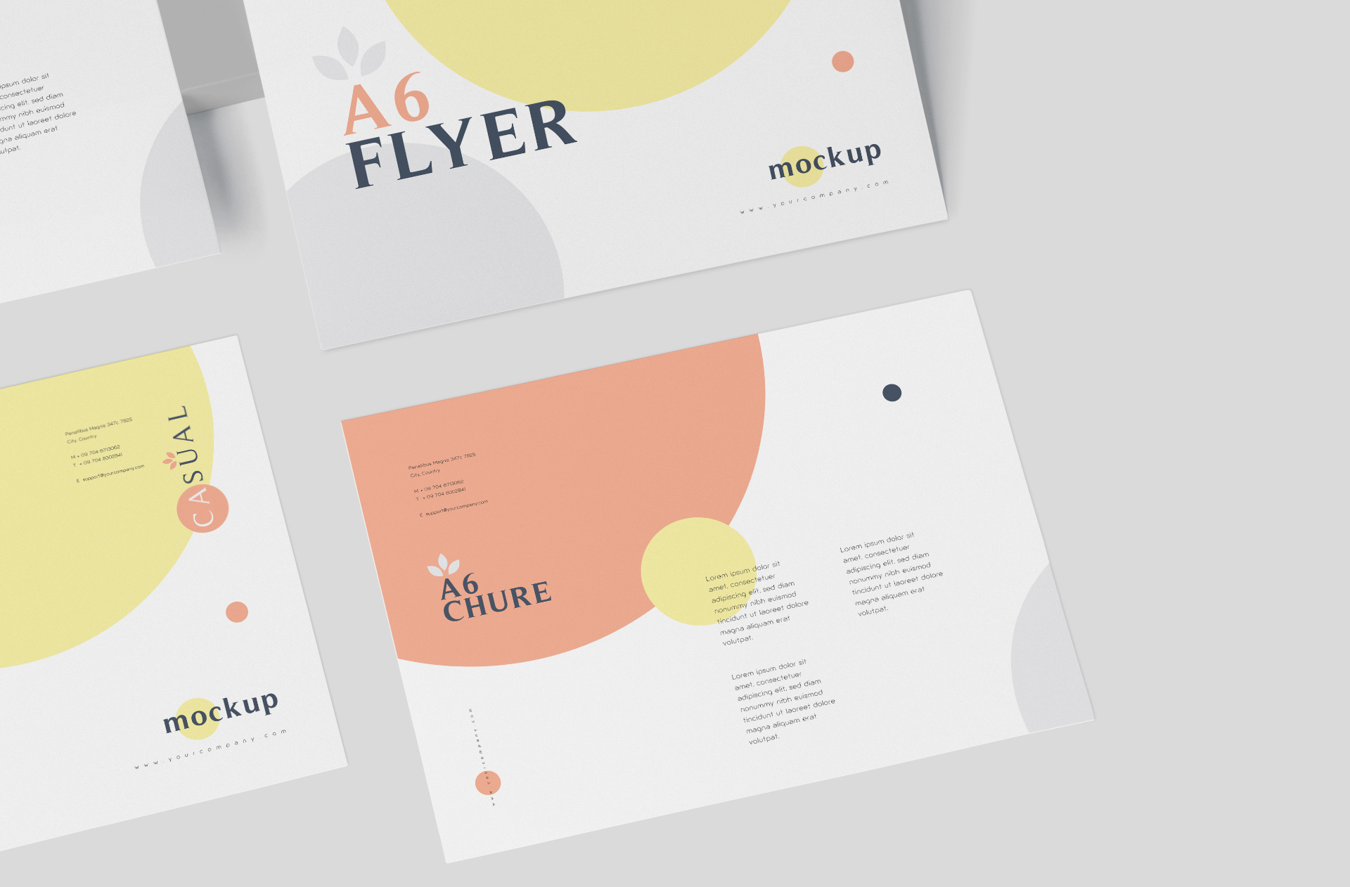 A6 flyer mock-up