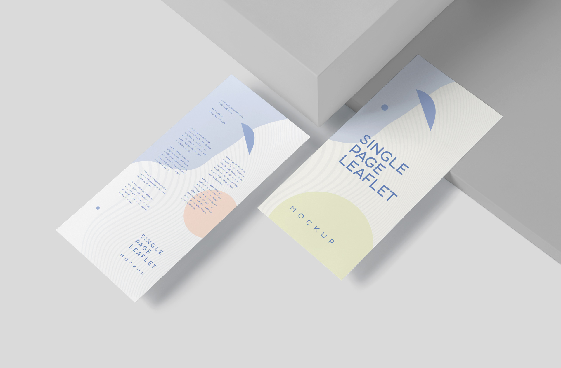 Modern Single Page Leaflet Mock-up for Marketing