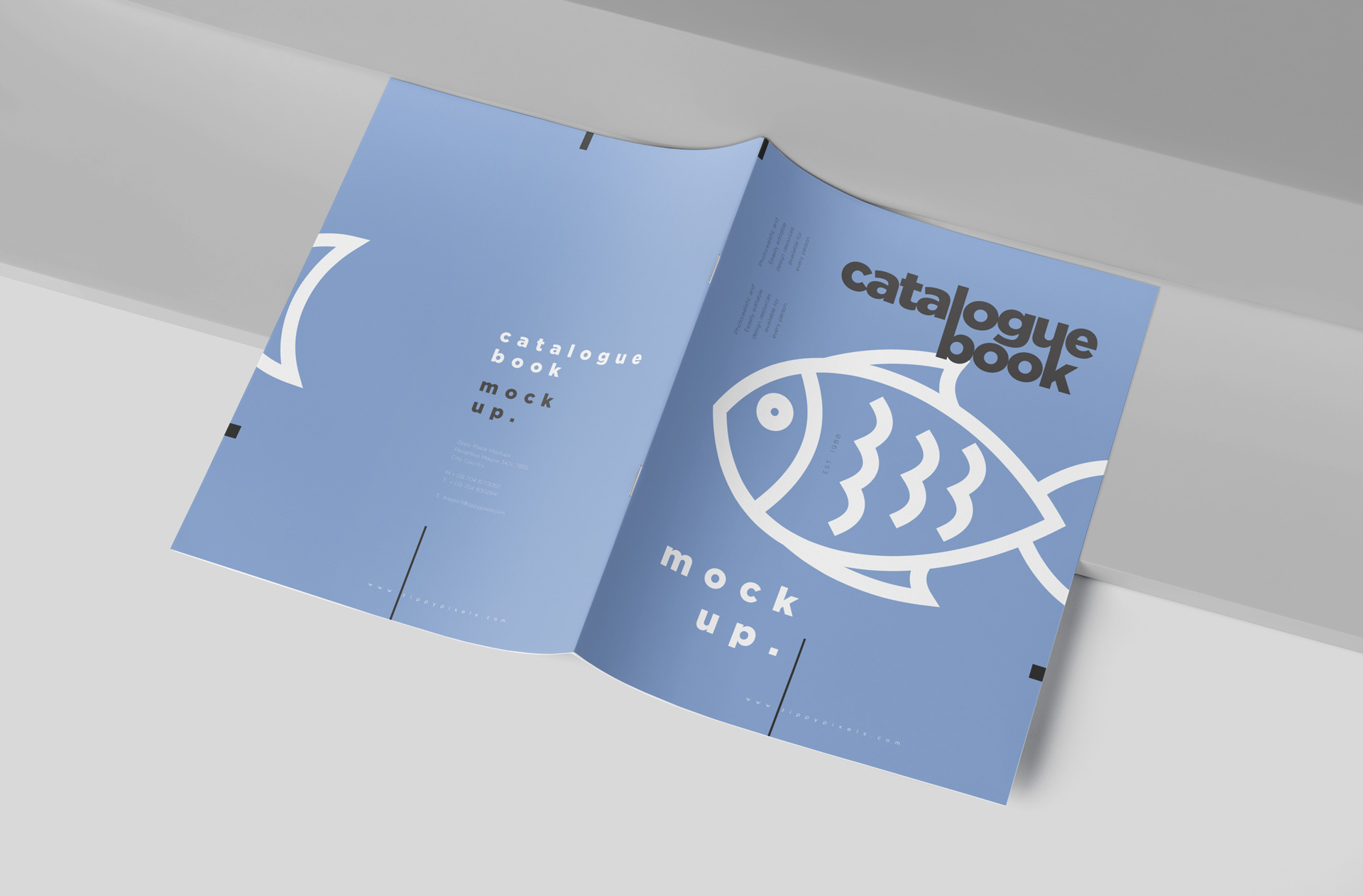 Open Catalogue Mock-up – Realistic Editorial Display