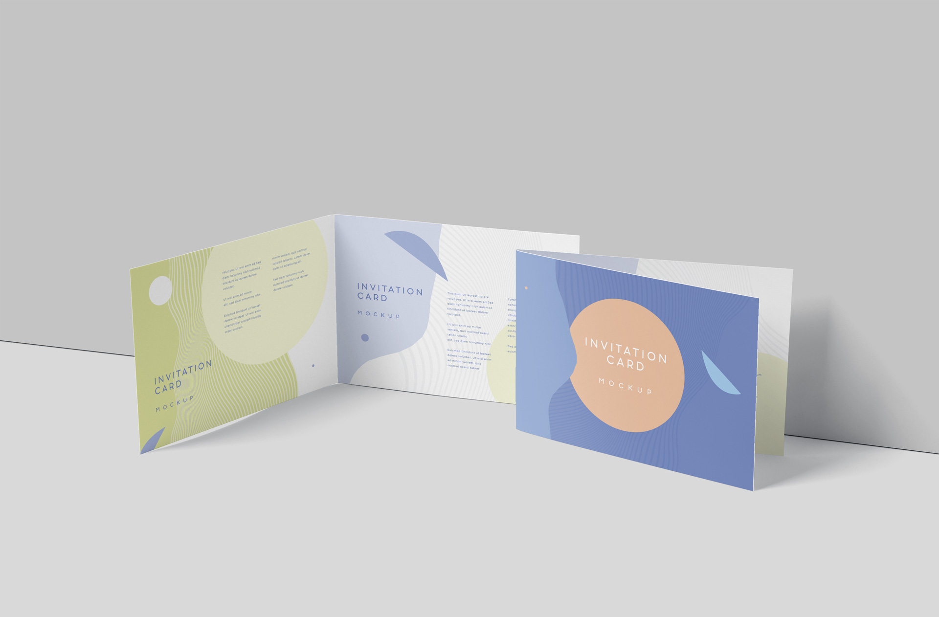 Elegant Invitation Card Mockup – Bi-Fold Display