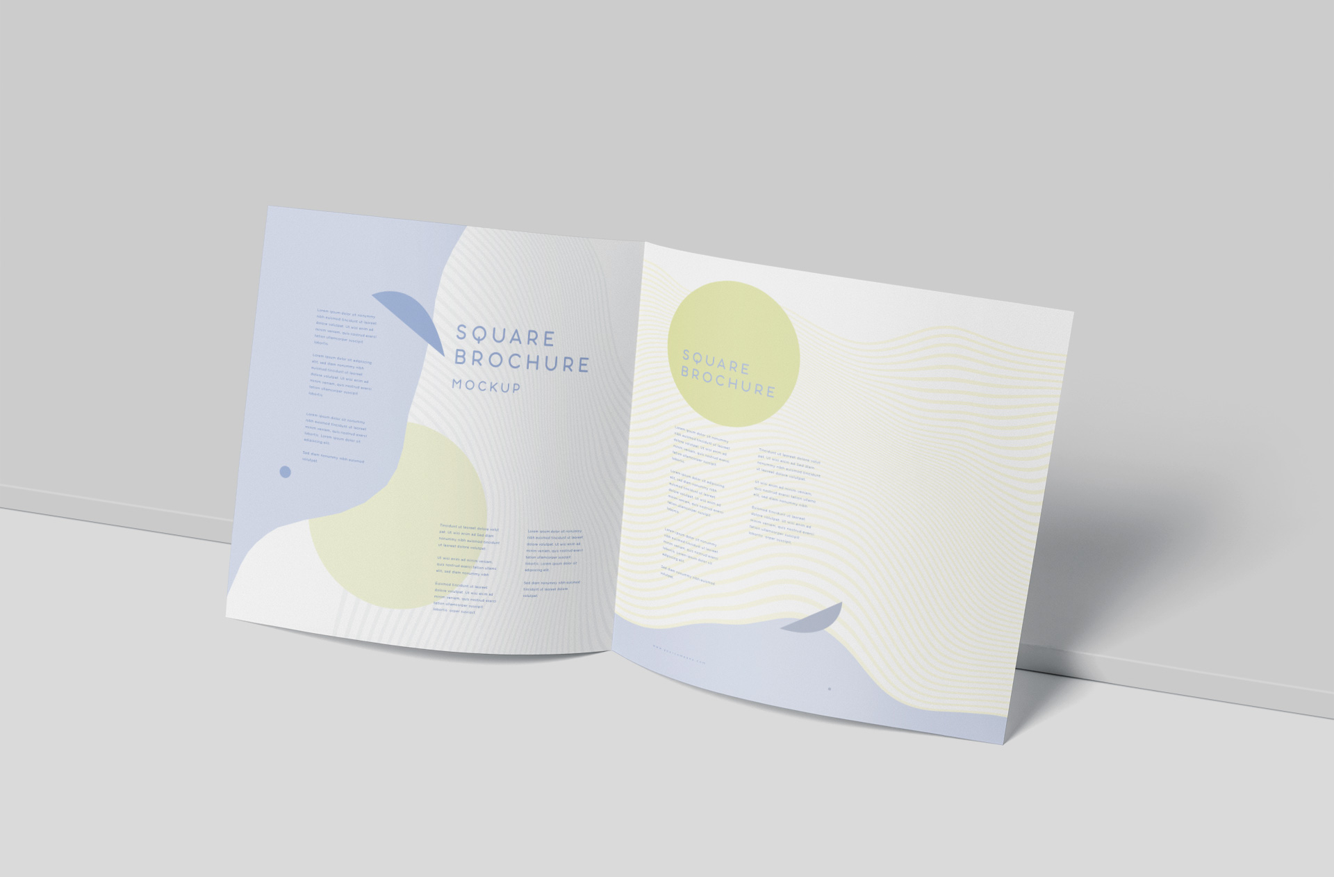 Square Brochure Mockup Standing Open