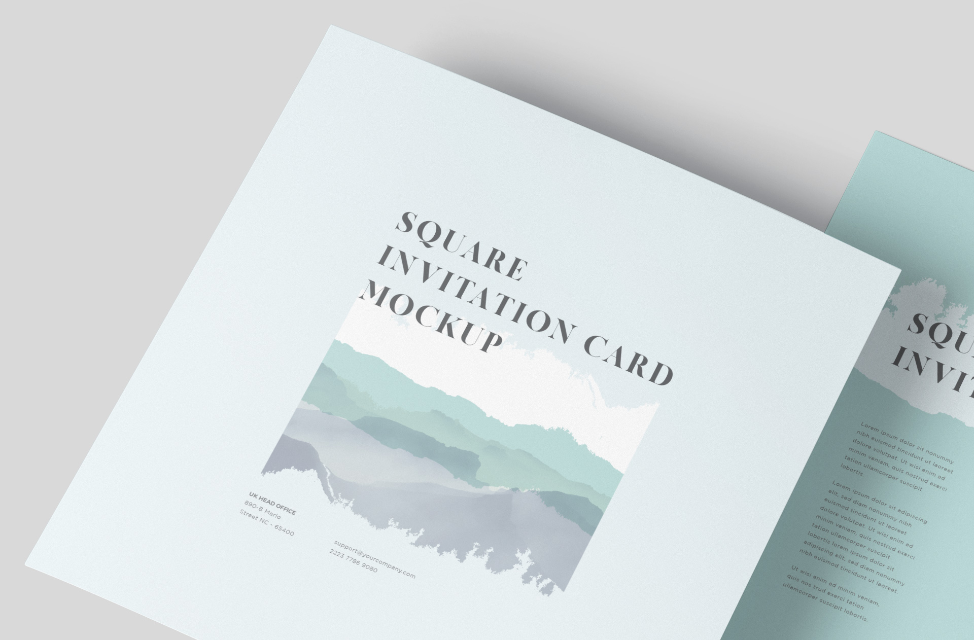 A5 invitation mockup