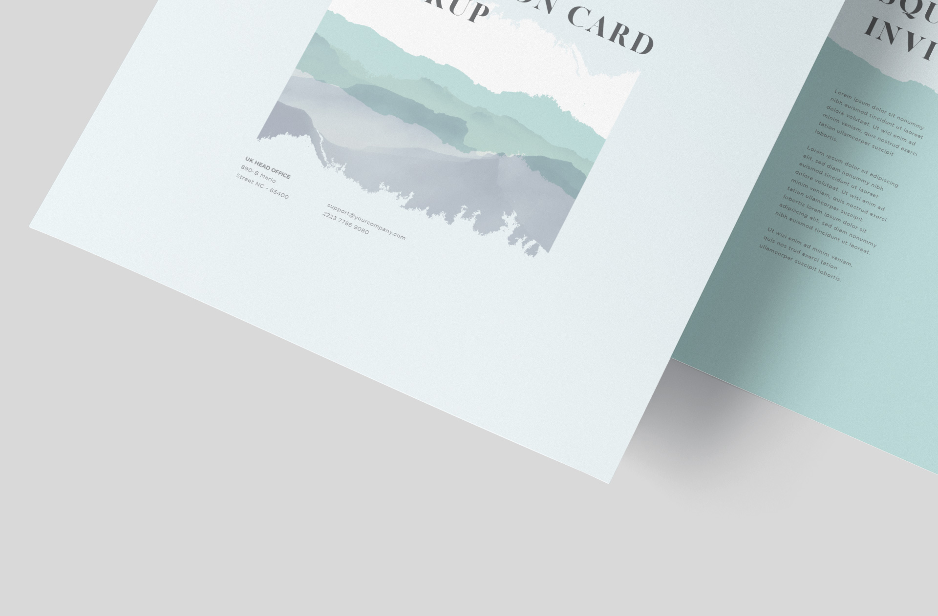 A5 invitation mockup