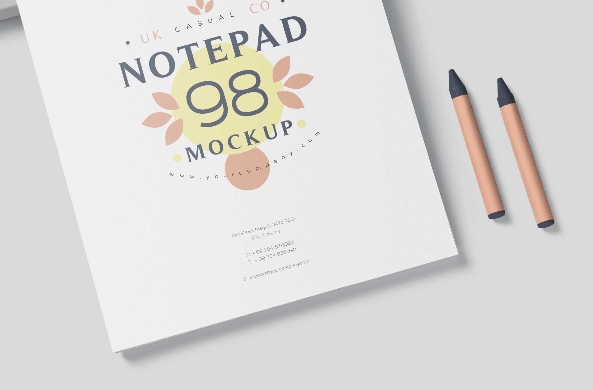 A4 notebook mockup
