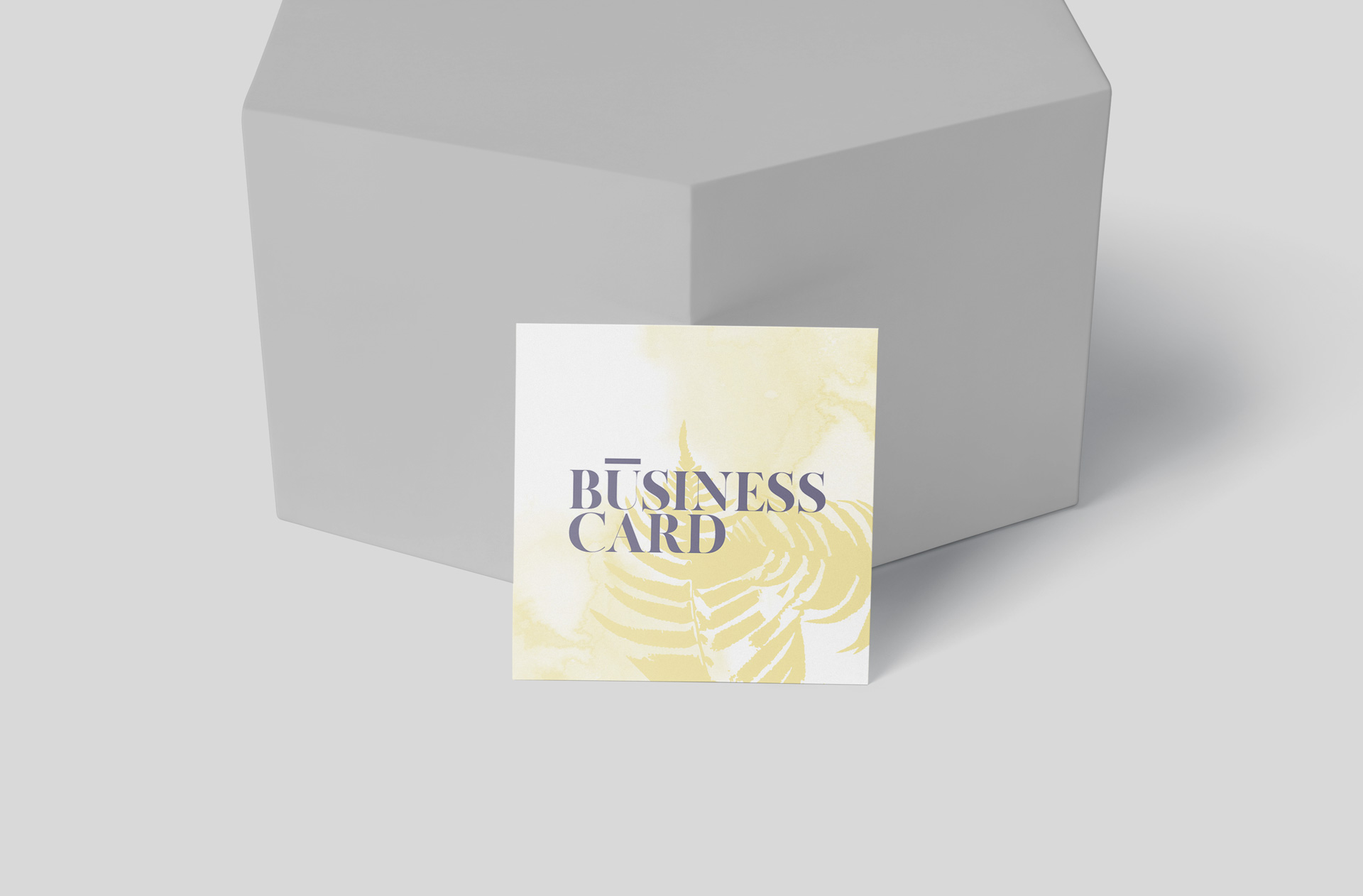 Floating Square Business Card Mockup – Stylish Design