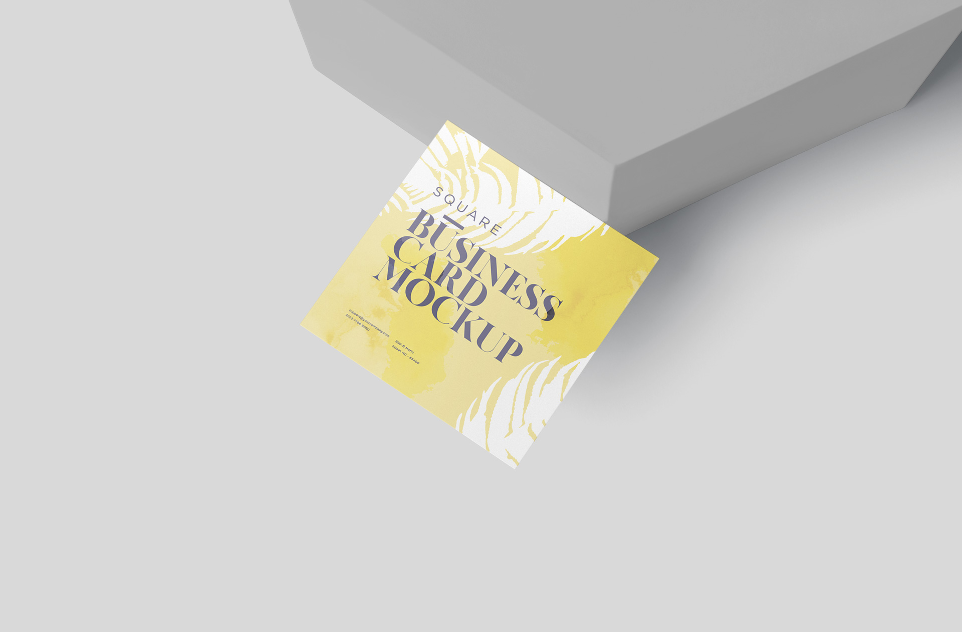 Realistic Square Business Card Mockup for Branding