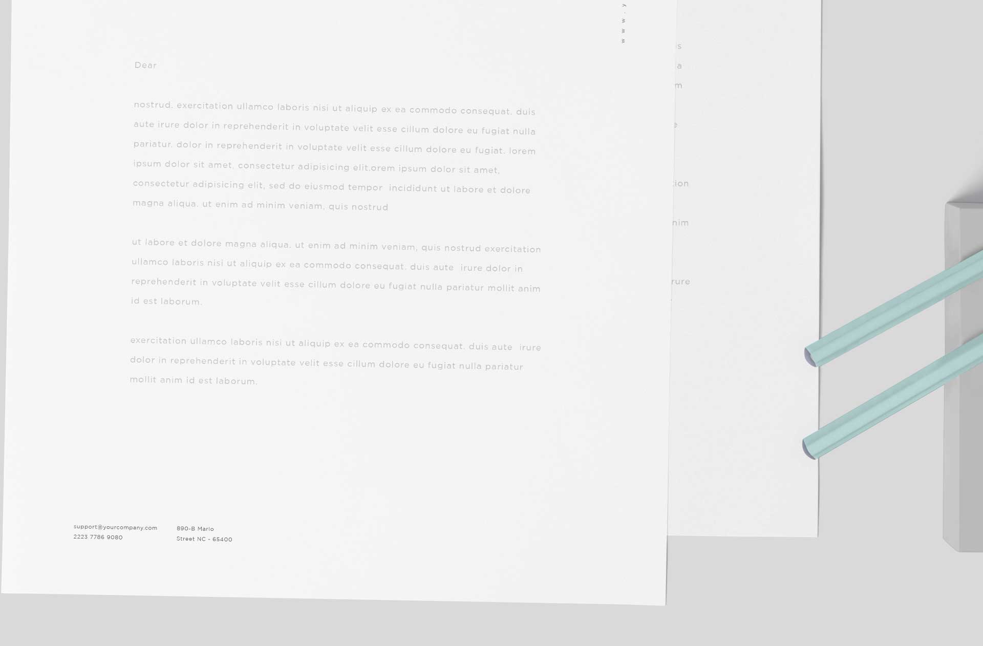 branding letterhead PSD