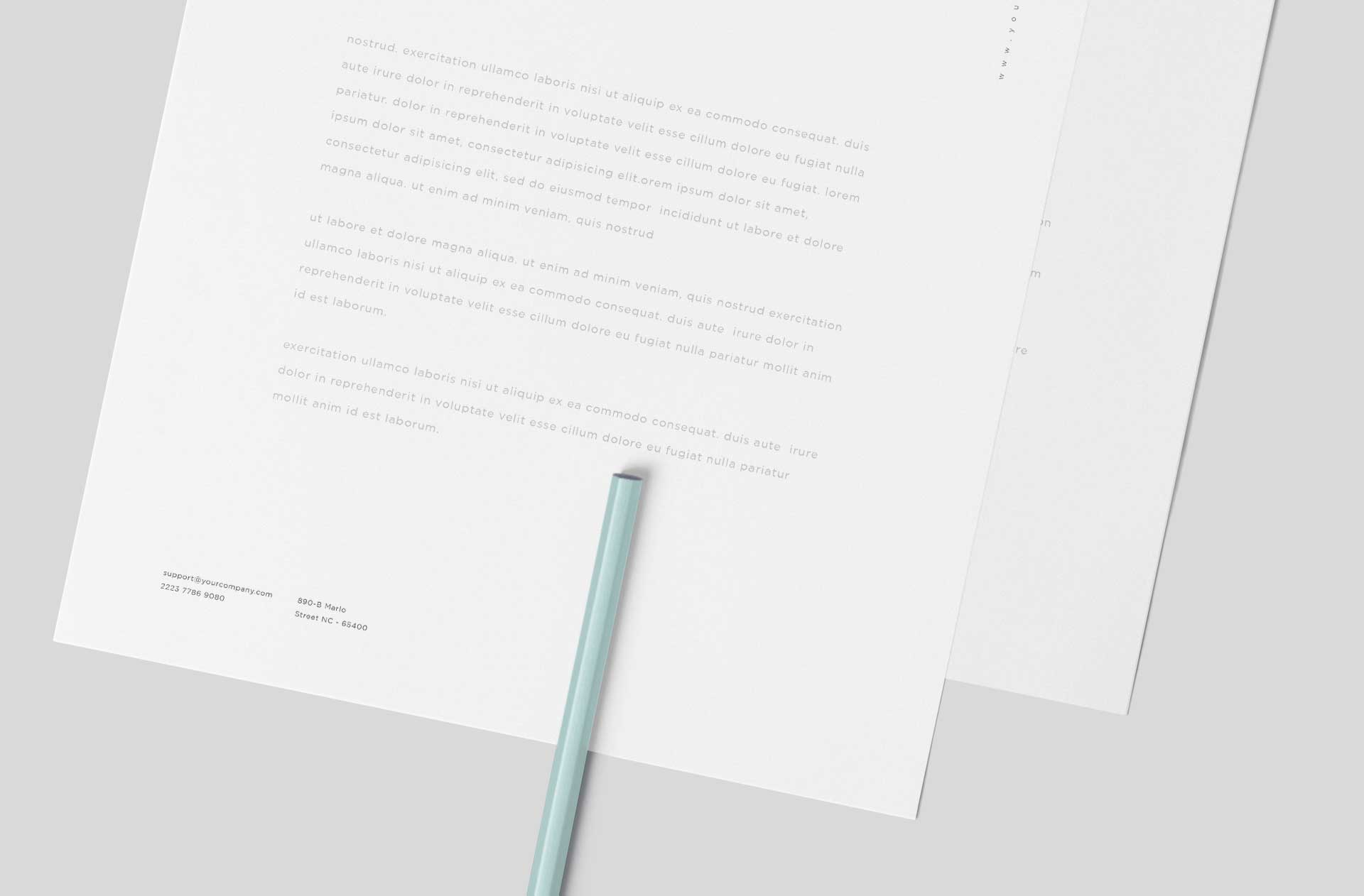 branding letter mockup