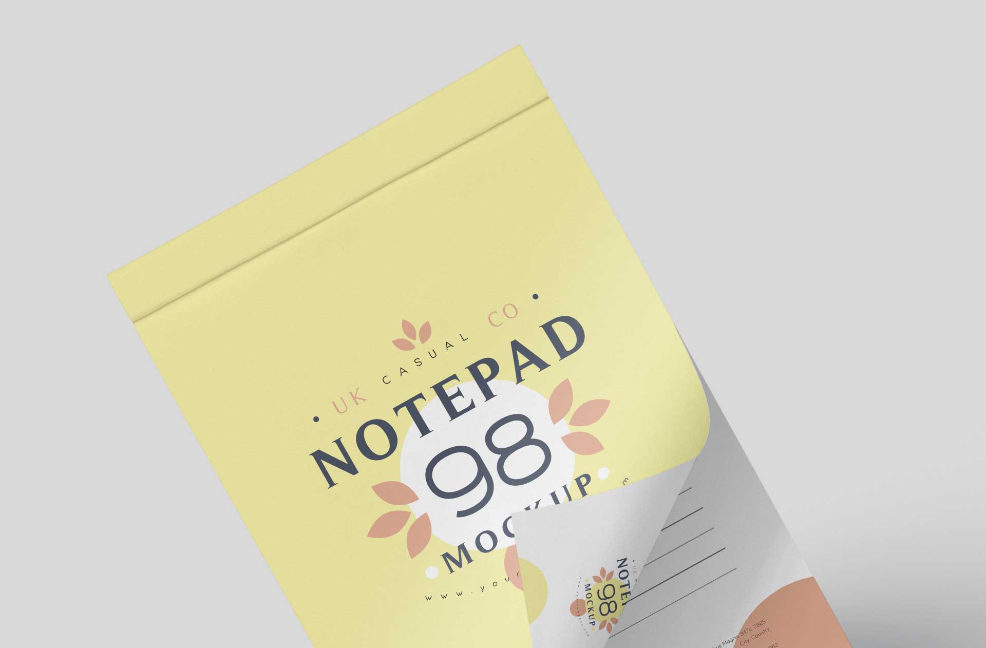 A5 notepad mockup