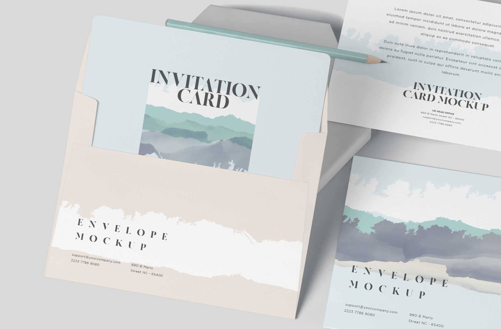 corporate business card mockup