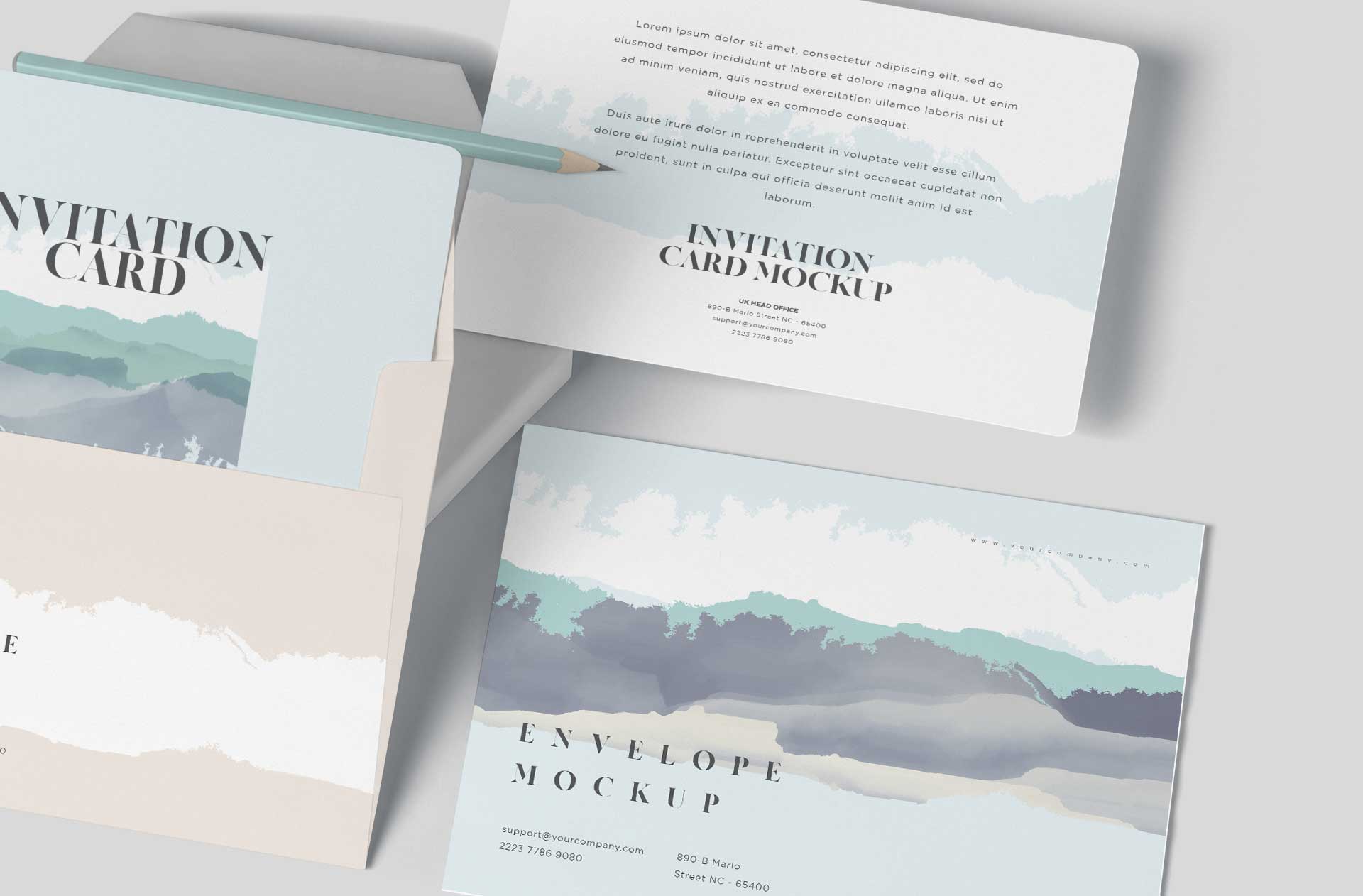 corporate business card mockup