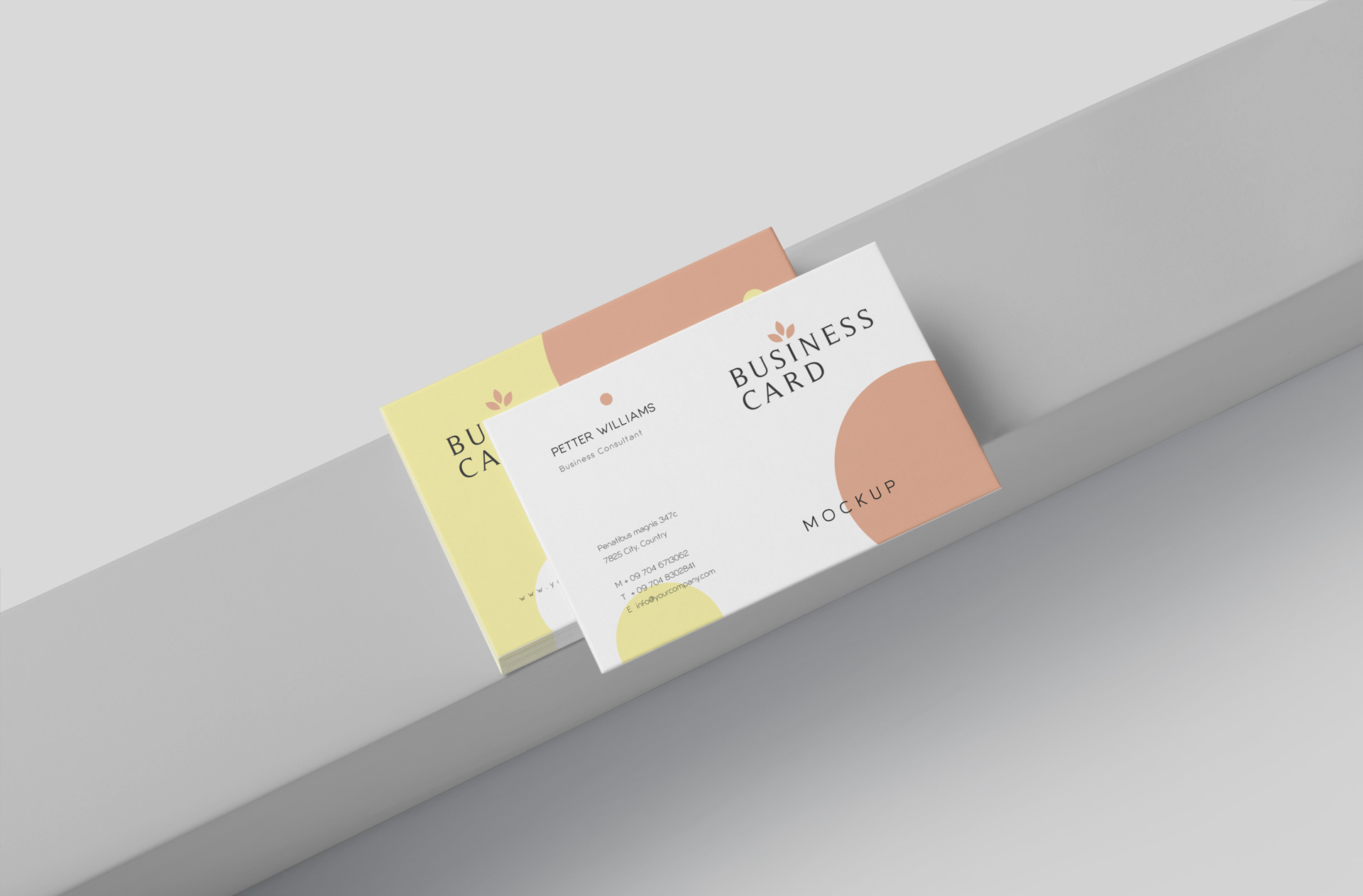 Minimalist Business Card Mockup PSD – Clean & Elegant