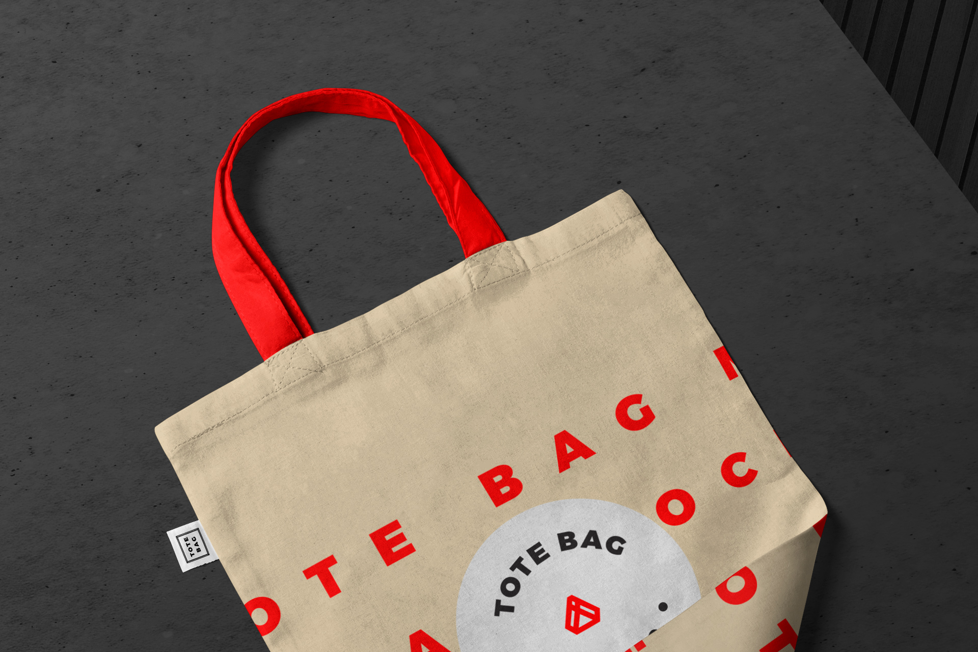 branded tote bag mockup