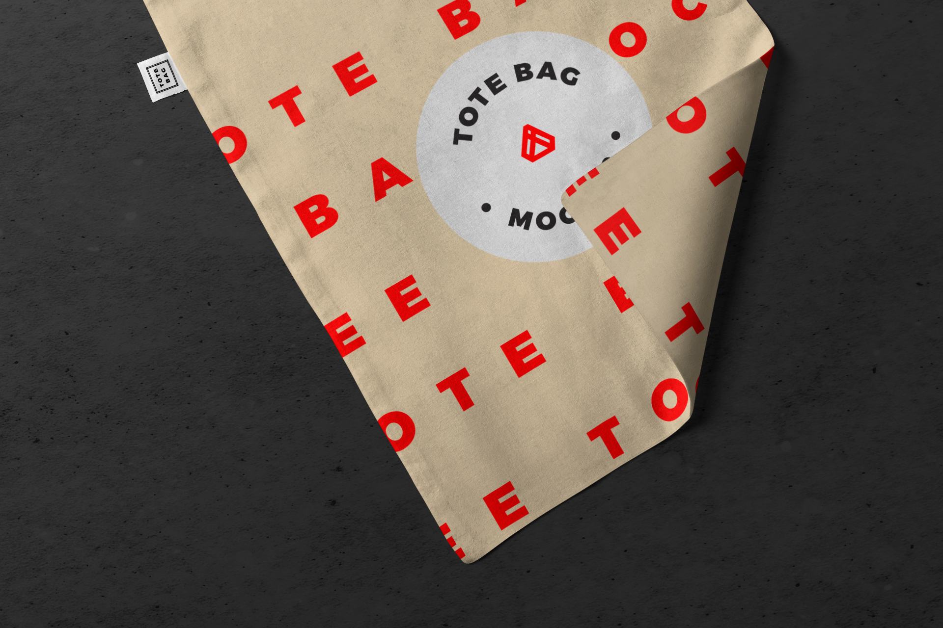 branded tote bag mockup
