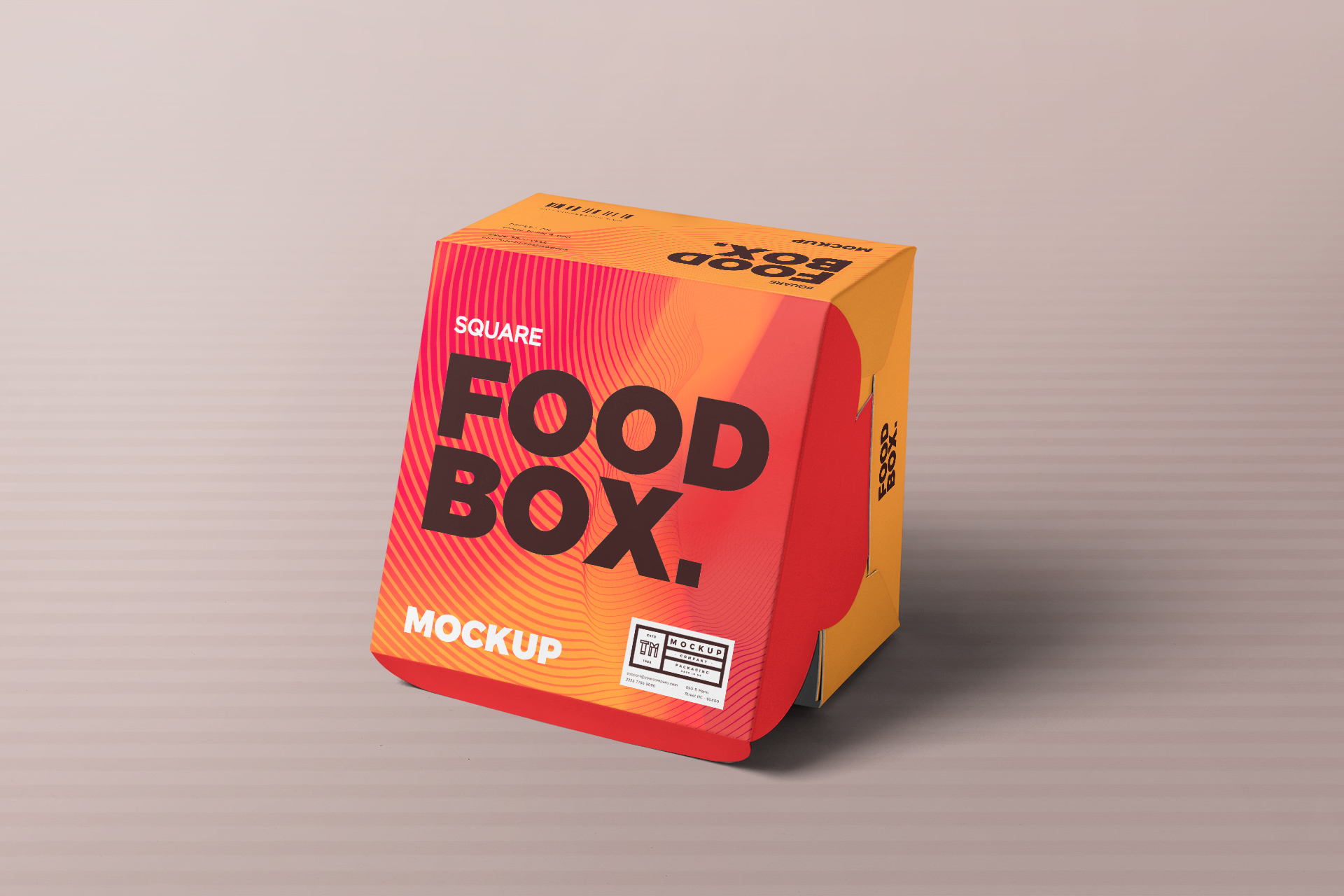 Realistic Food Delivery Box Mockup