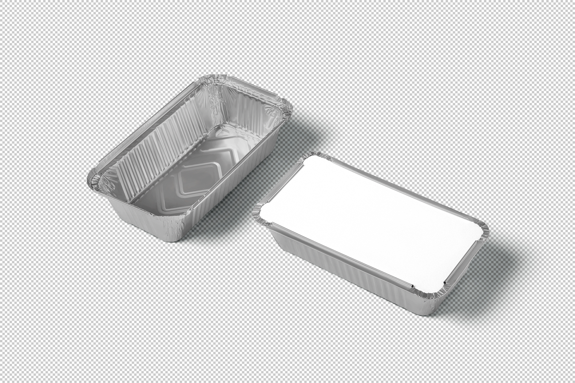 aluminum food box mock-up