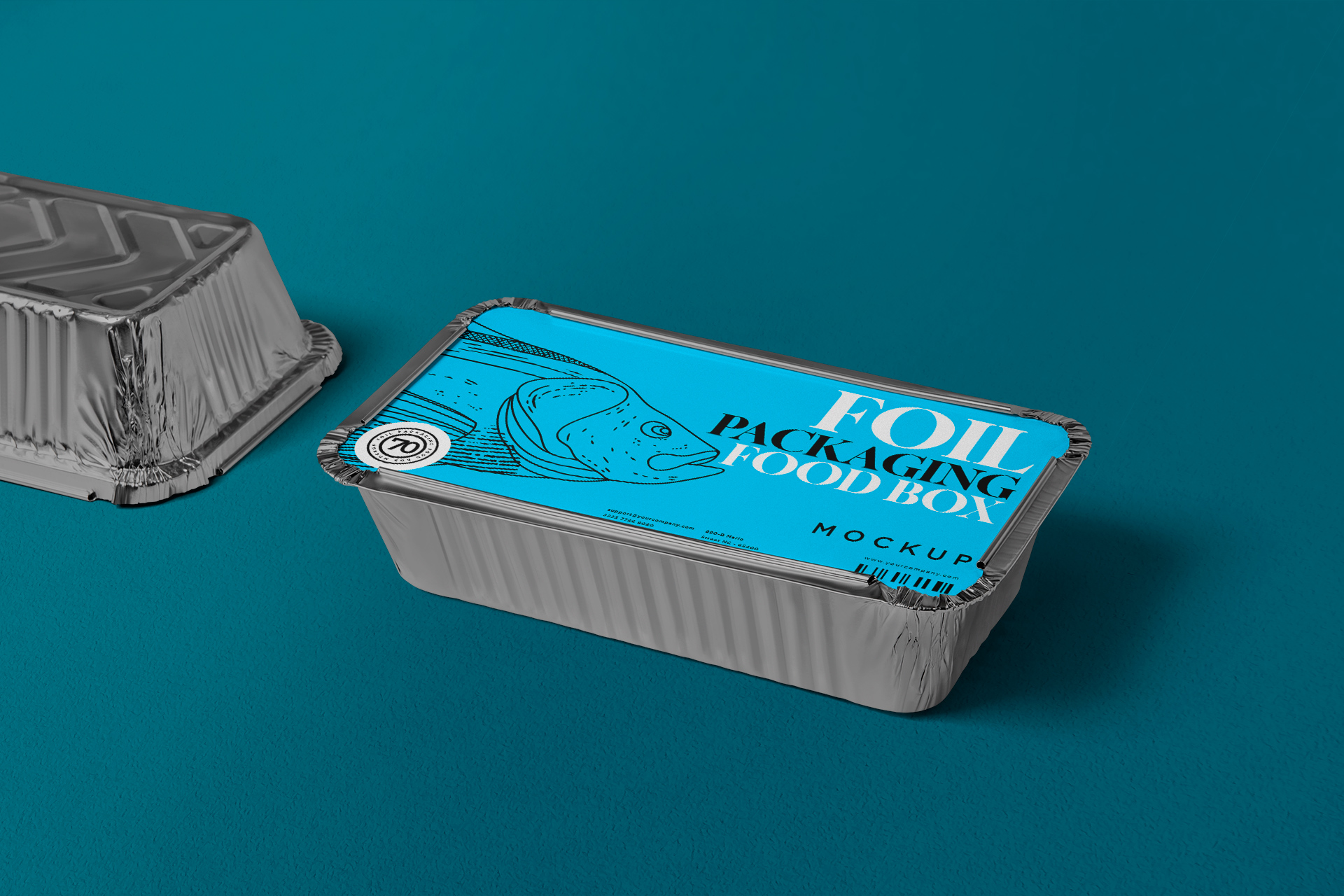 Eco-Friendly Aluminum Food Box Mockup