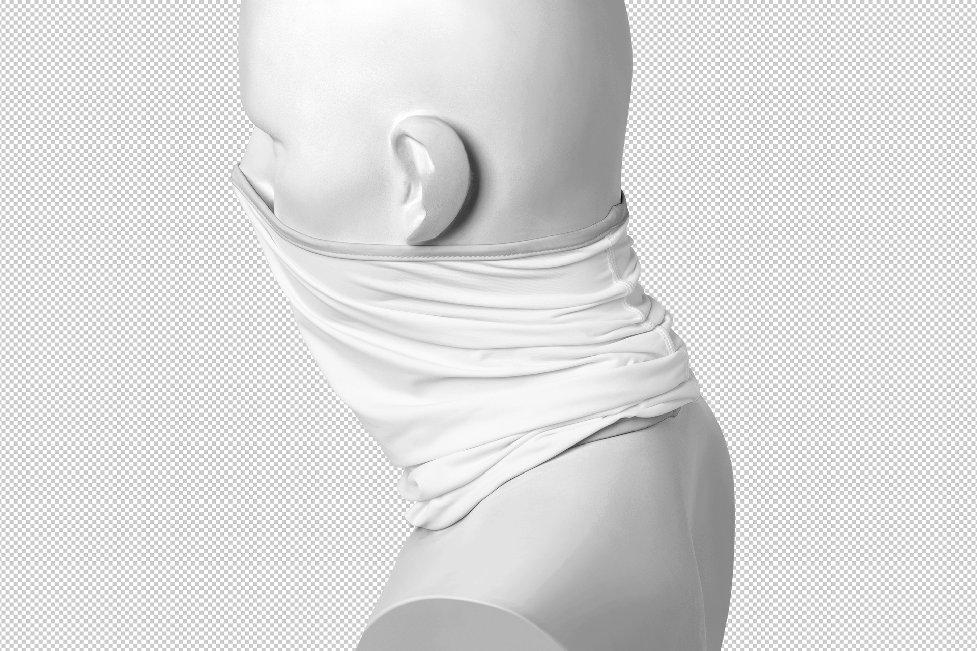 3D face cover mock-up