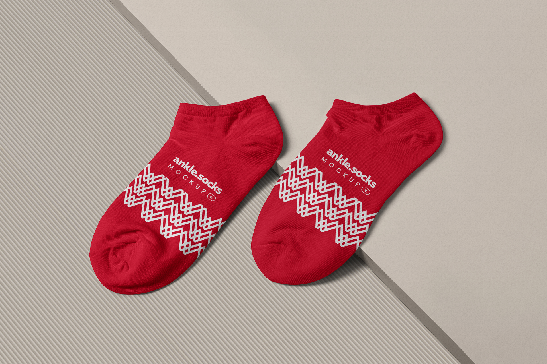 Ankle Socks Mockup High-Resolution Apparel PSD