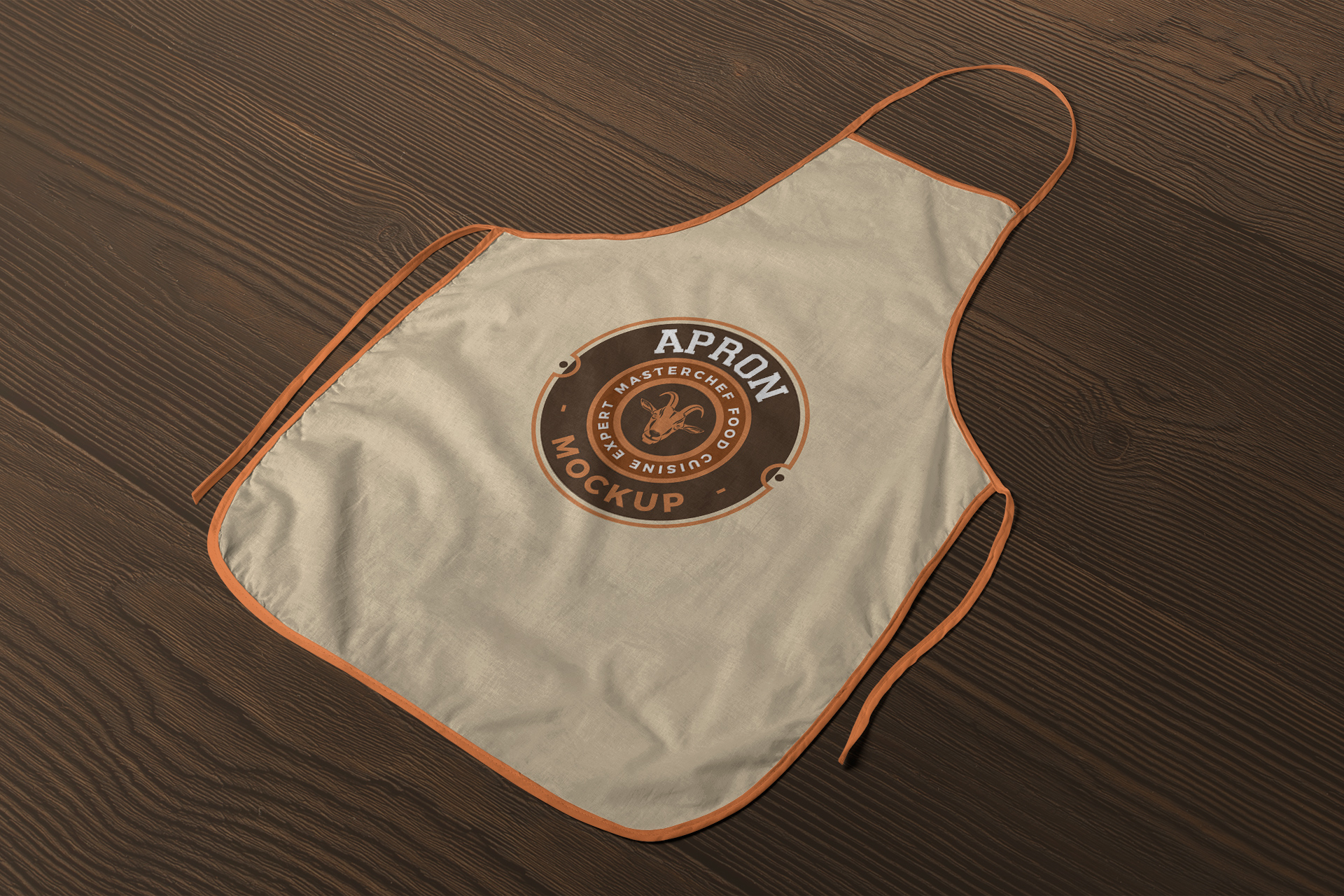Kitchen Apron Mockup High-Resolution Fabric PSD