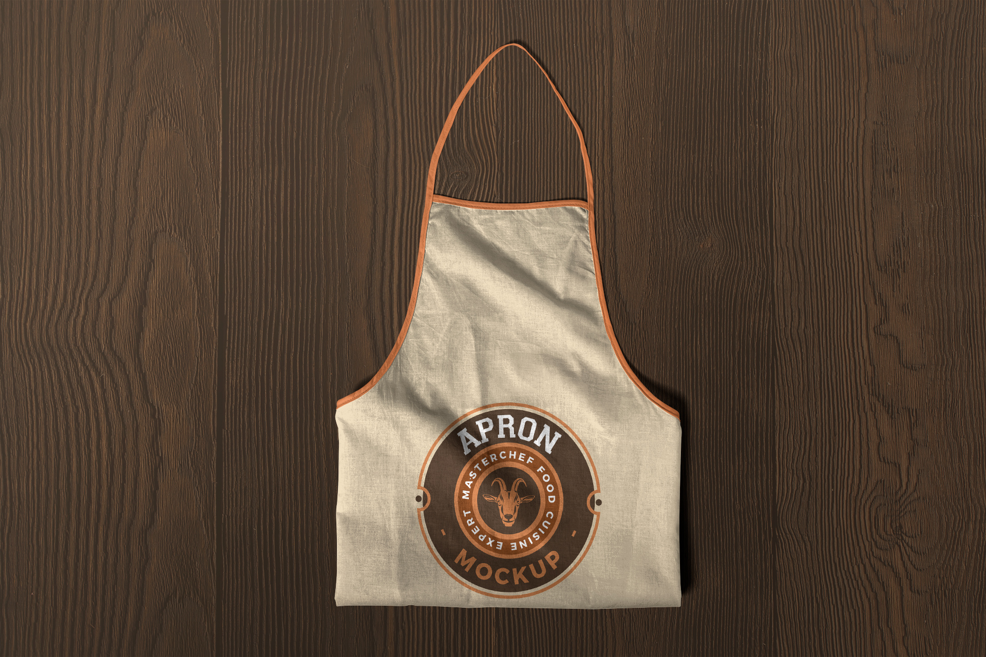 Premium Apron Mockup Realistic Restaurant Uniform