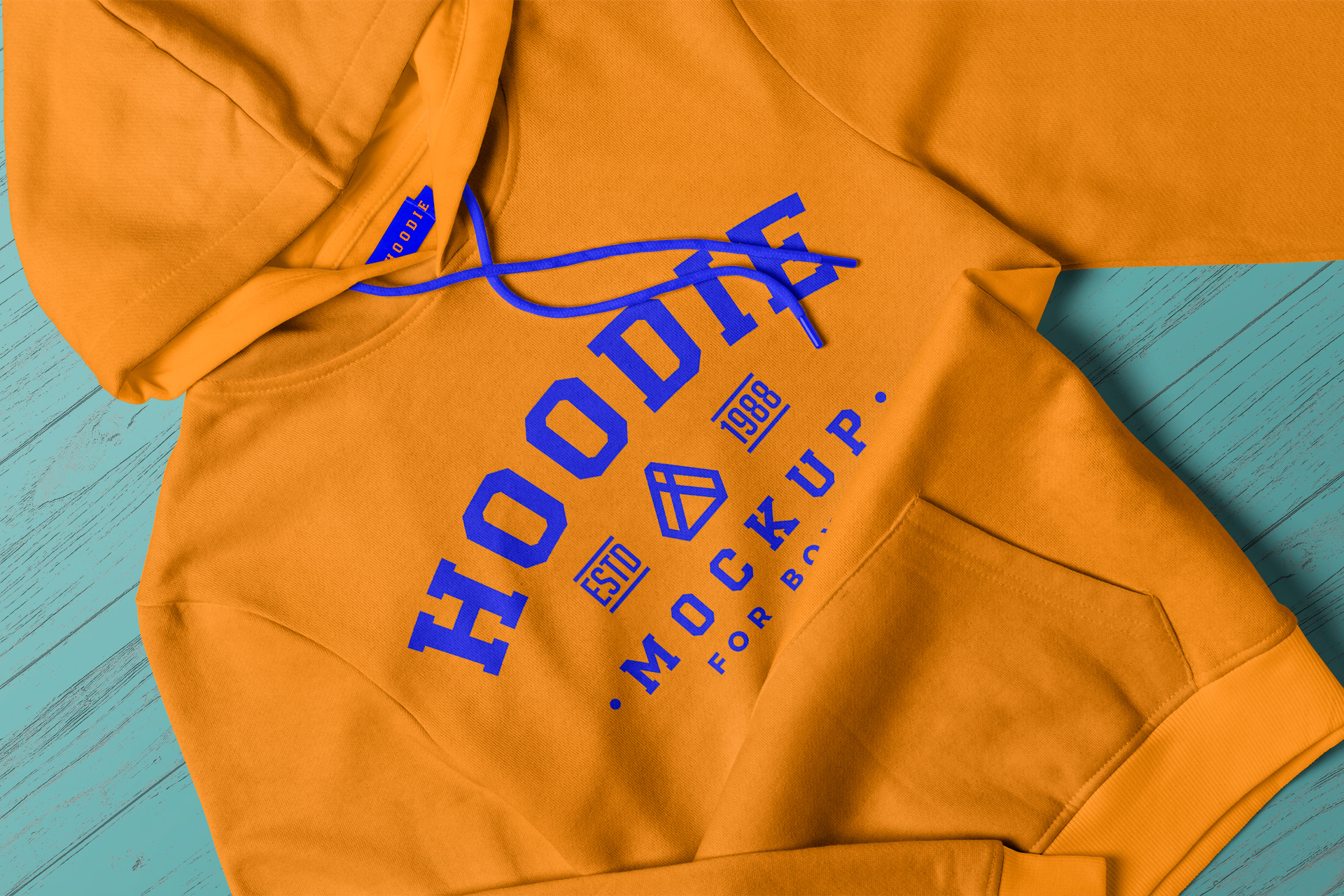 Close-Up Hoodie Mockup Customizable Streetwear PSD